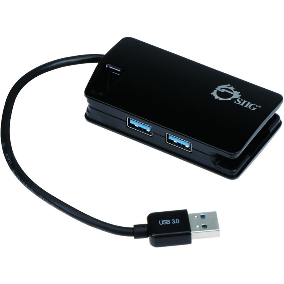 SIIG JU-H30812-S1 SuperSpeed USB 3.0 4-Port Hub, Mac/PC Compatible, 1 Year Warranty