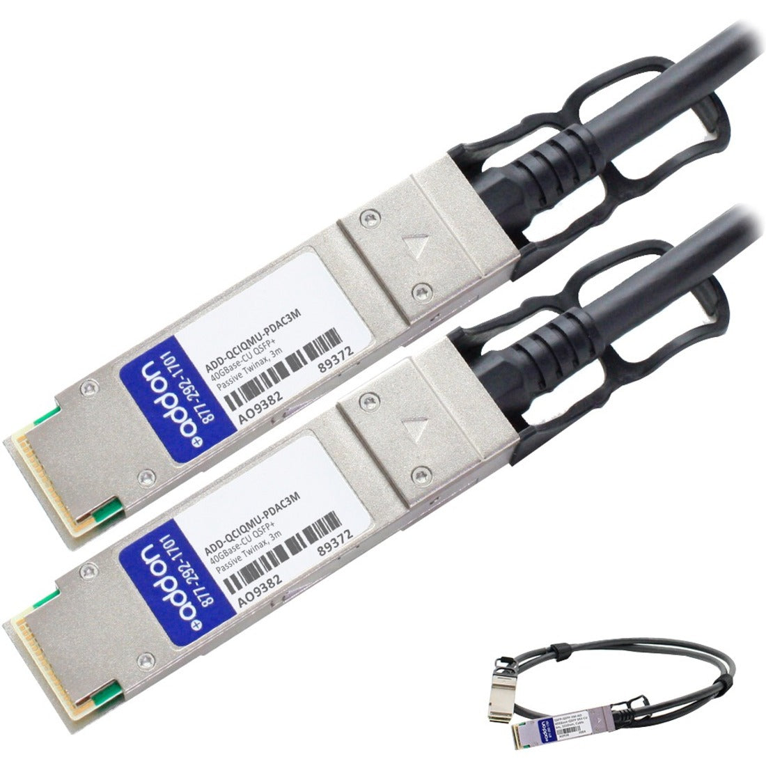 AddOn ADD-QCIQMU-PDAC3M QSFP+ Network Cable, 9.80 ft, 40 Gbit/s, Lifetime Warranty