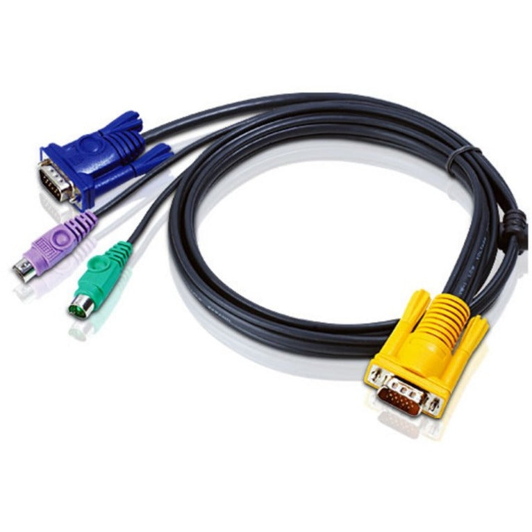 ATEN 2L5203P KVM Cable, 10ft - High Resolution Video Quality, Space-Saving Design