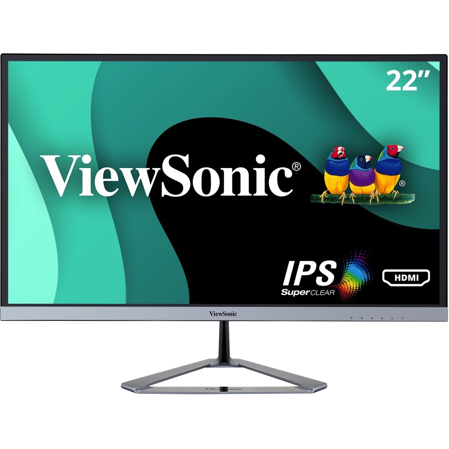ViewSonic VX2276-SMHD 21.5 Full HD Ultra Slim IPS Monitor, SuperClear Technology, HDMI, VGA, DisplayPort