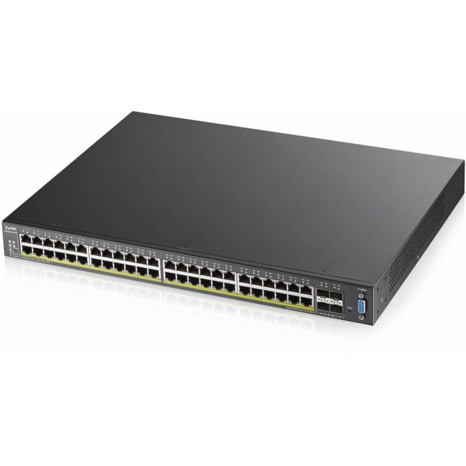 ZYXEL XGS2210-52HP 48-port GbE L2 PoE Switch with 10GbE Uplink, Gigabit Ethernet Network, 10GBase-X, Manageable