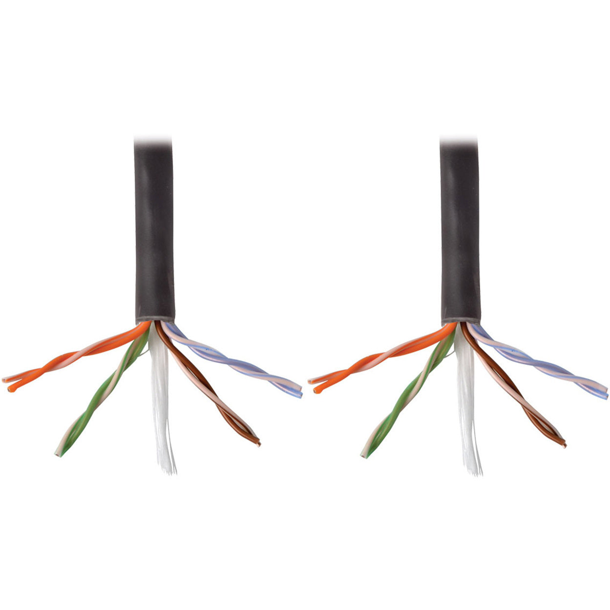 Tripp Lite N024-01K-BK Cat5e 350 MHz Bulk Solid-Core Plenum-Rated PVC Cable, Black, 1000 ft