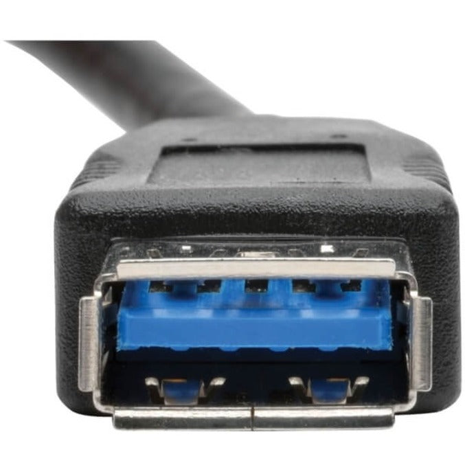 Tripp Lite U325-001-KPA-BK USB Data Transfer Cable, Angled Connector, Black