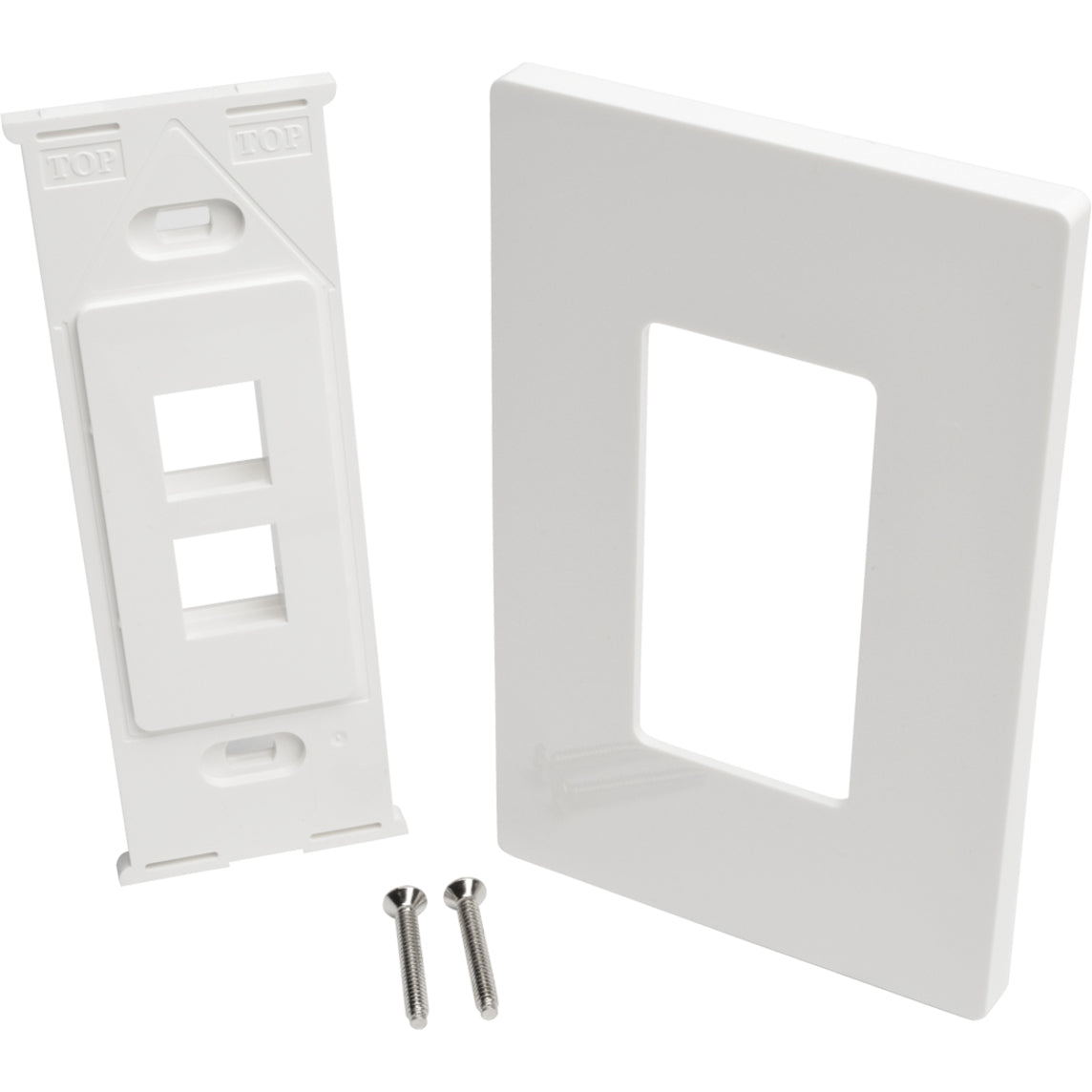 Tripp Lite N080-102 2-Port Single-Gang Universal Keystone Wallplate, White