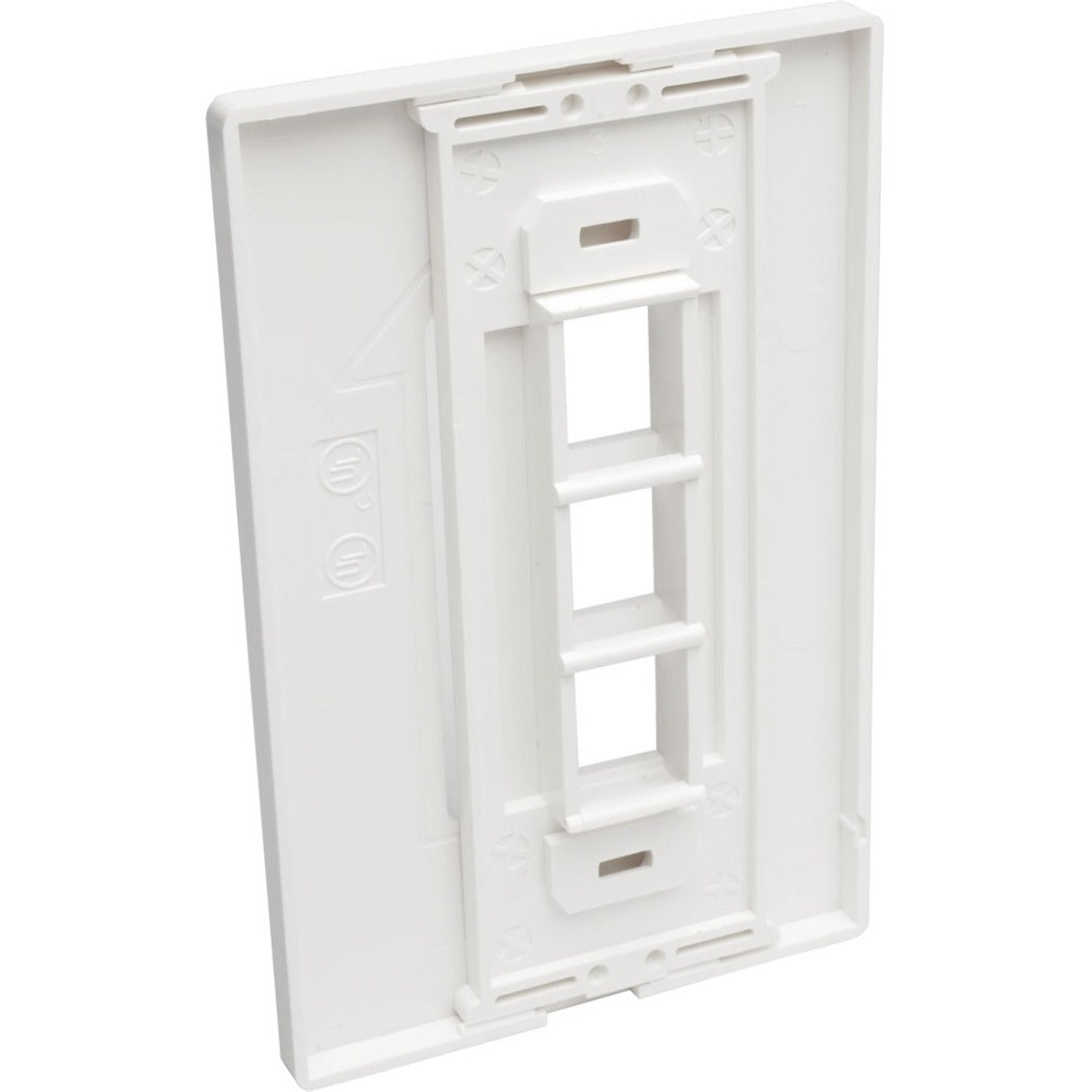 Tripp Lite N080-103 3-Port Single-Gang Universal Keystone Wallplate, White
