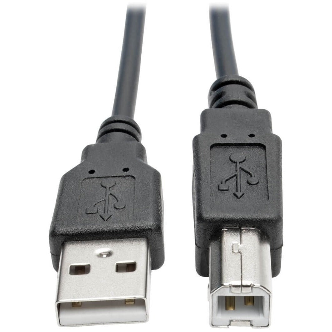 Tripp Lite U022-006-COIL USB 2.0 Hi-Speed A/B Coiled Cable (M/M), 6 ft, Flexible, Rugged, EMI/RF Protection