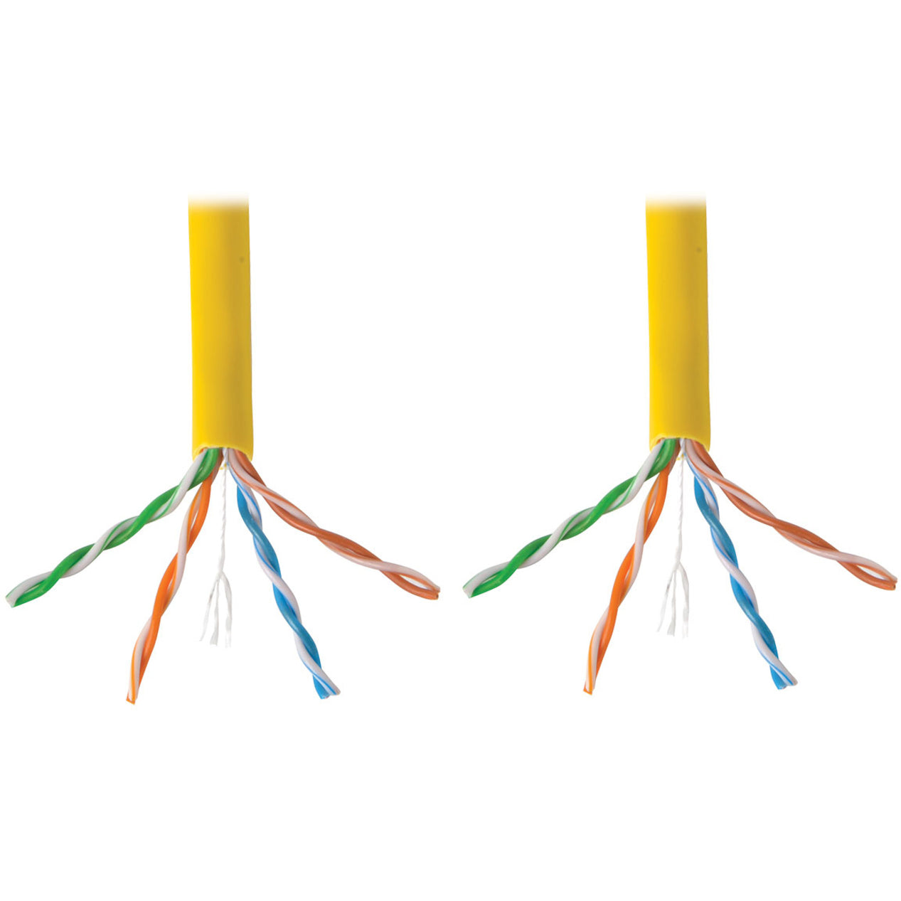 Tripp Lite N222-01K-YW Cat6 Gigabit Bulk Solid-Core PVC Cable, Yellow, 1000 ft