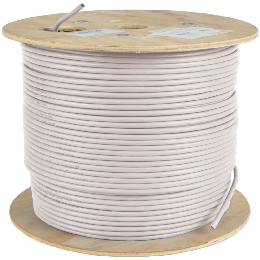 Tripp Lite N024-01K-WH Cat5e 350 MHz Bulk Solid-Core Plenum-Rated PVC Cable, White, 1000 ft