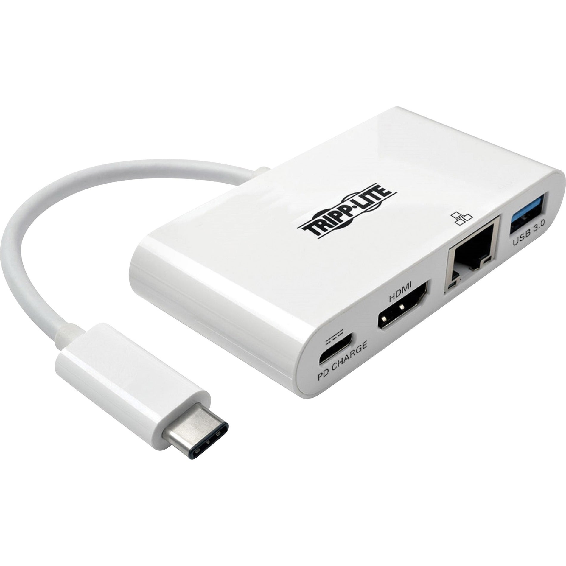 Tripp Lite U444-06N-HGU-C Docking Station, USB-A, USB-C to HDMI, Gen 1, USB 3.1, White