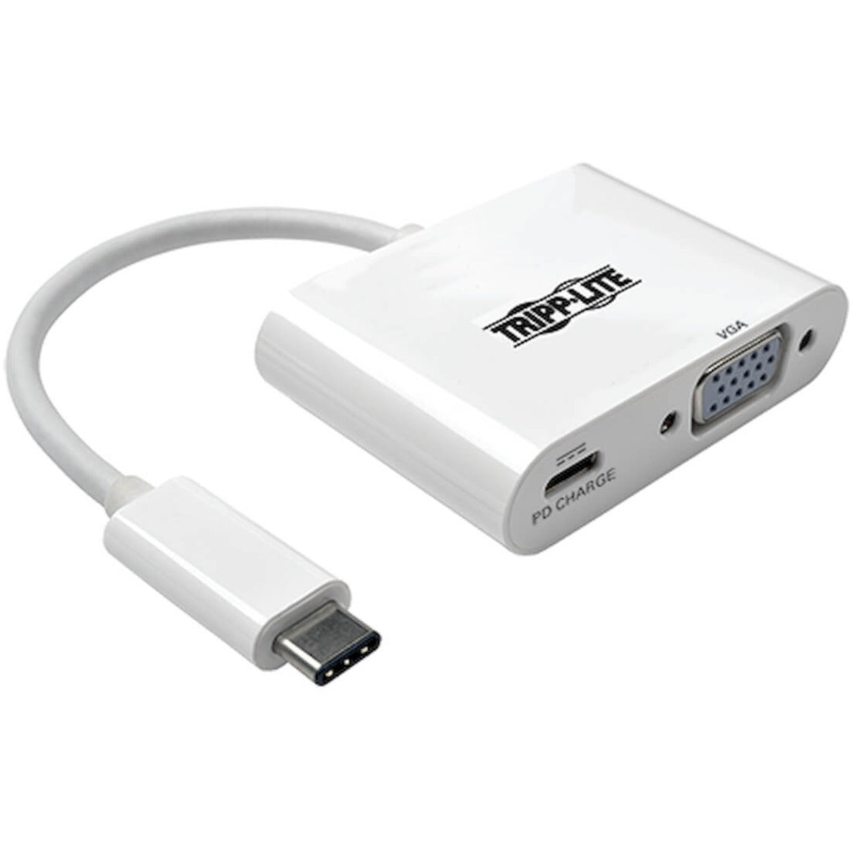 Tripp Lite U444-06N-V-C USB-C to VGA Adapter, USB-A Hub and Charging Ports