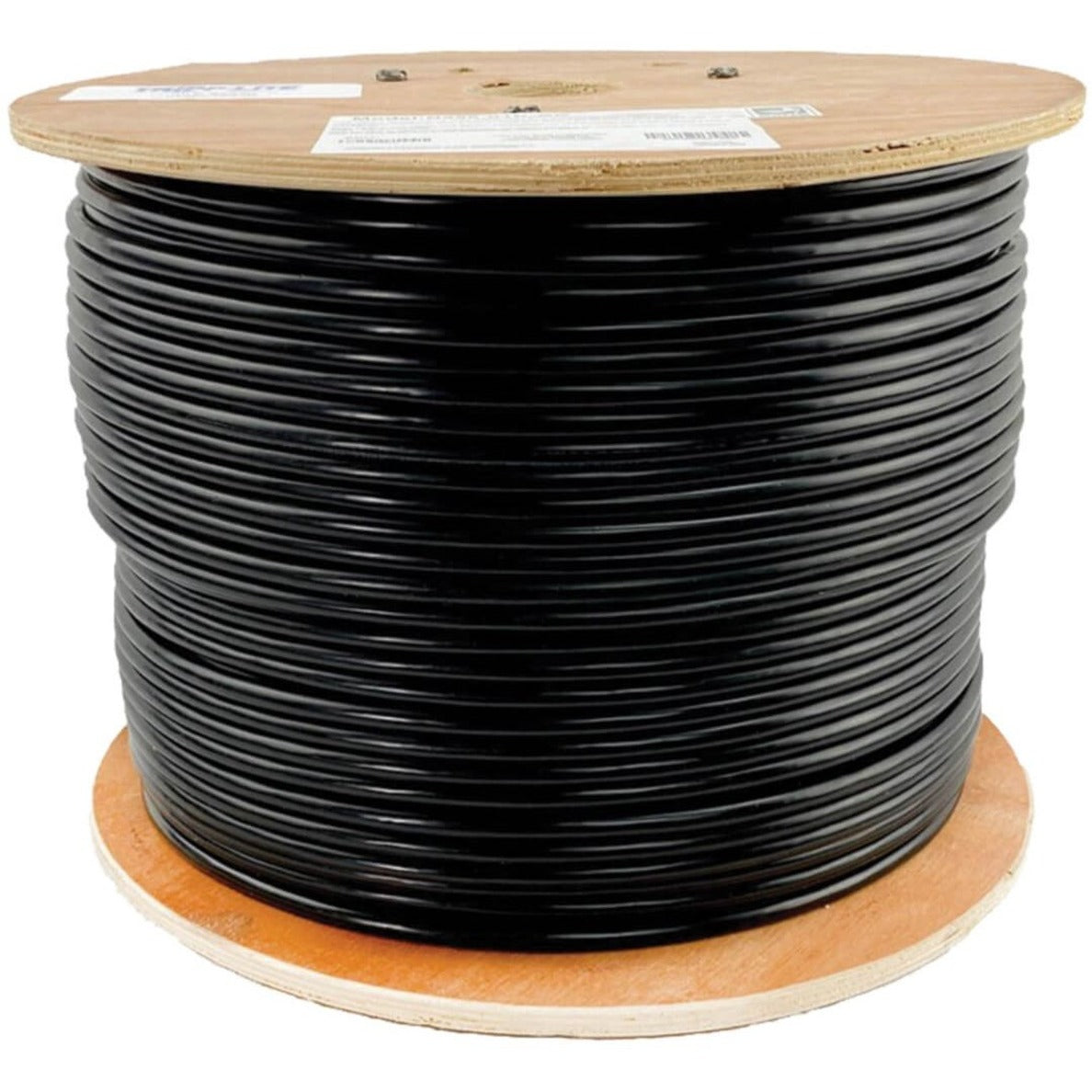 Tripp Lite N224-01K-BK Cat6 Gigabit Bulk Solid-Core Plenum-Rated PVC Cable, Black, 1000 ft