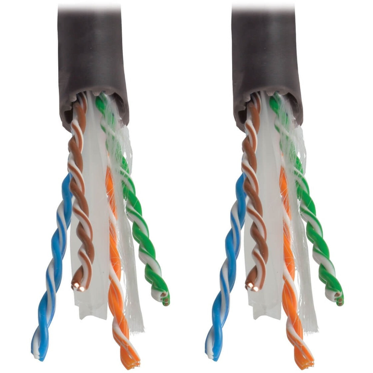 Tripp Lite N224-01K-BK Cat6 Gigabit Bulk Solid-Core Plenum-Rated PVC Cable, Black, 1000 ft