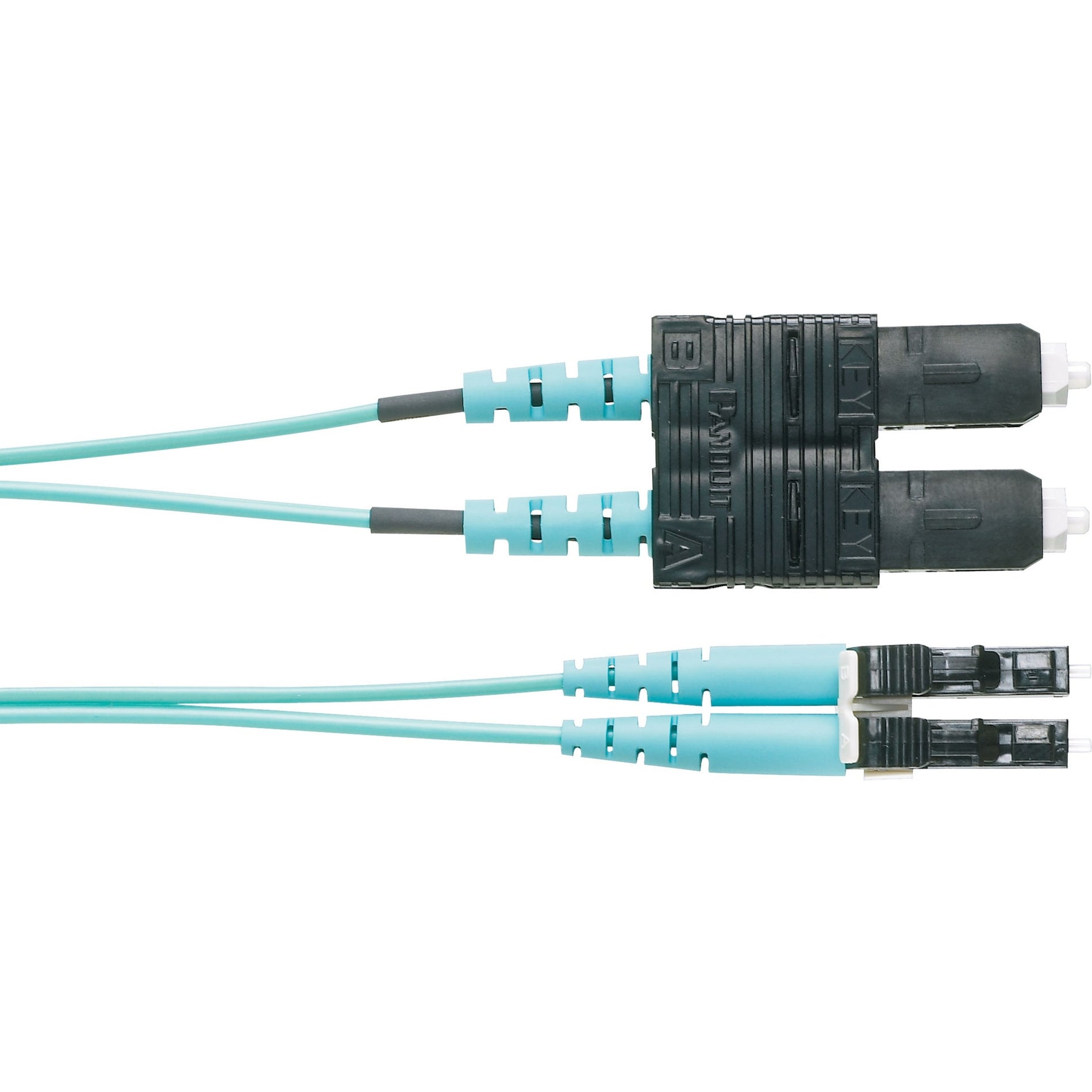 Panduit FZ2ERLNSNSNM003 Fiber Optic Duplex Network Cable, Multi-mode, 10 Gbit/s, 9.84 ft, Aqua