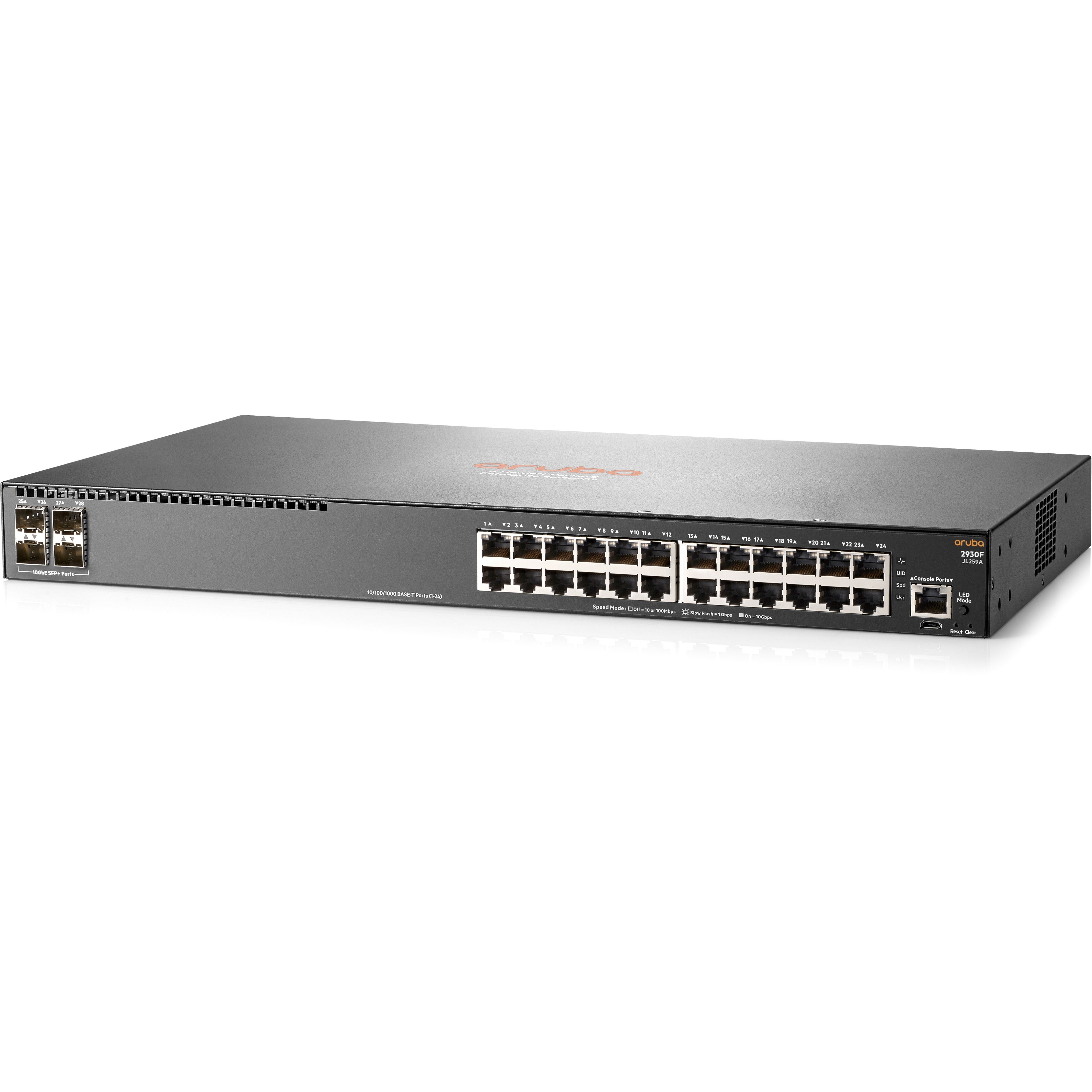 HPE JL259A 2930F 24G 4SFP Switch, Gigabit Ethernet, 24 Network Ports