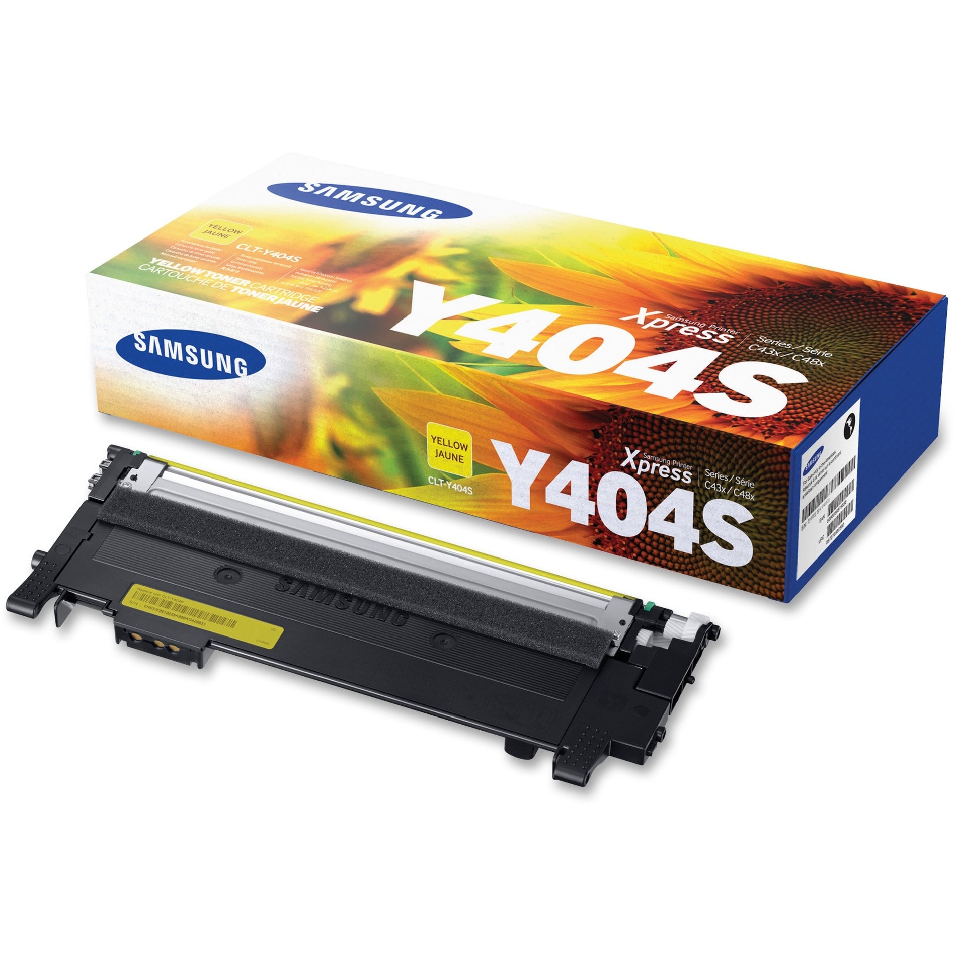 Samsung CLTY404S Xpress C430with C480FW Toner Cartridge, Yellow, 1000 Page Yield