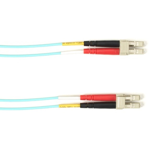 Black Box FOCMRM4-005M-LCLC-AQ Fiber Optic Duplex Patch Network Cable, 16.40 ft, Multi-mode, 10 Gbit/s, Aqua