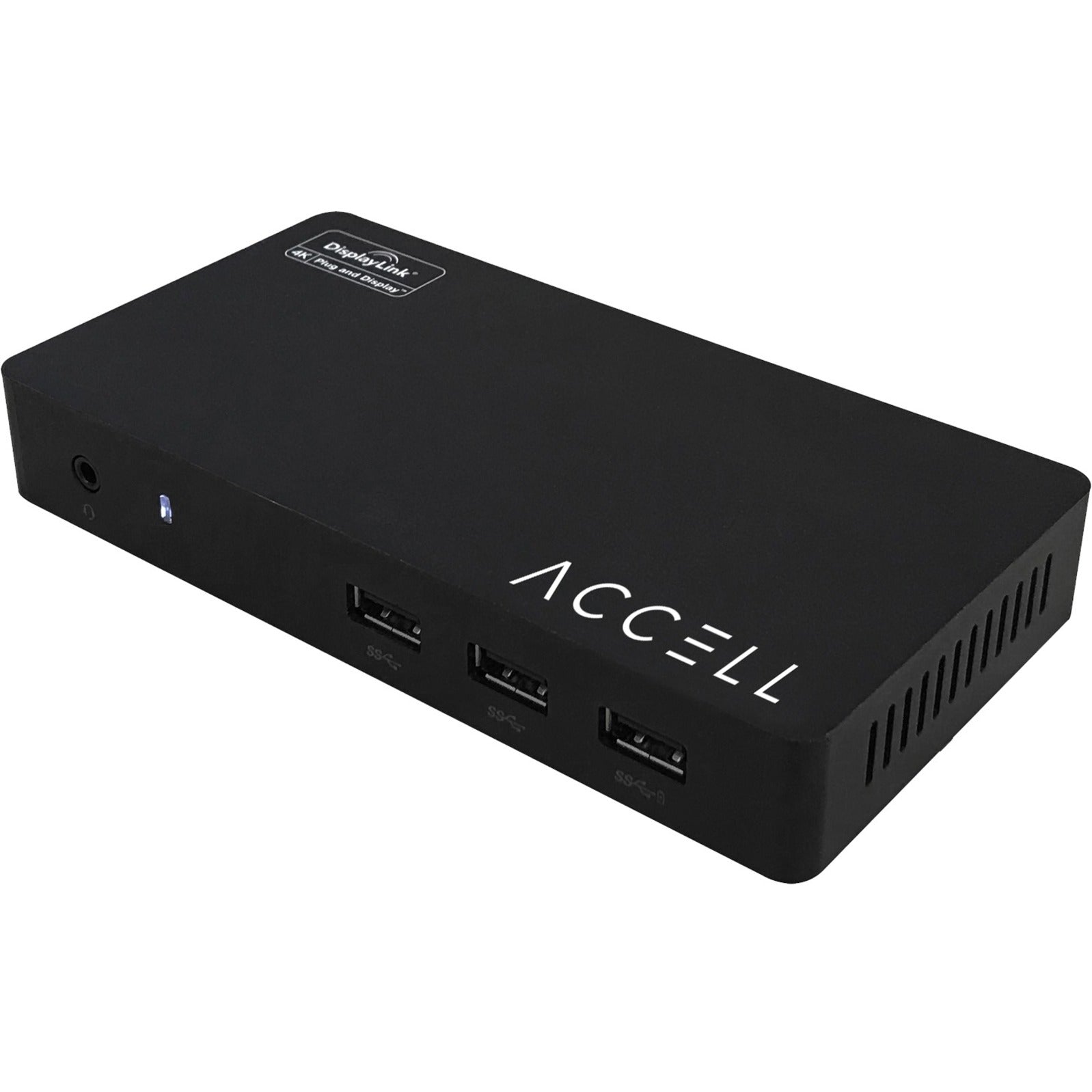Accell K172B-002B USB 3.0 Full Function Docking Station, HDMI, DisplayPort, USB 3.0 Ports, RJ-45, Microphone