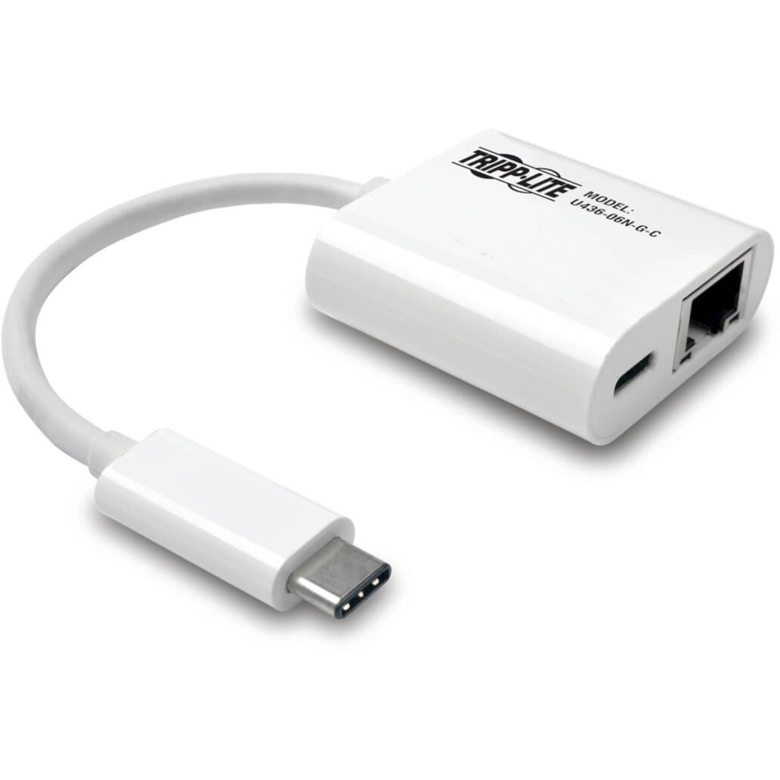 Tripp Lite U436-06N-G-C USB 3.1 Gen 1 USB-C to Gigabit Ethernet NIC Network Adapter, 10/100/1000Base-T, Twisted Pair