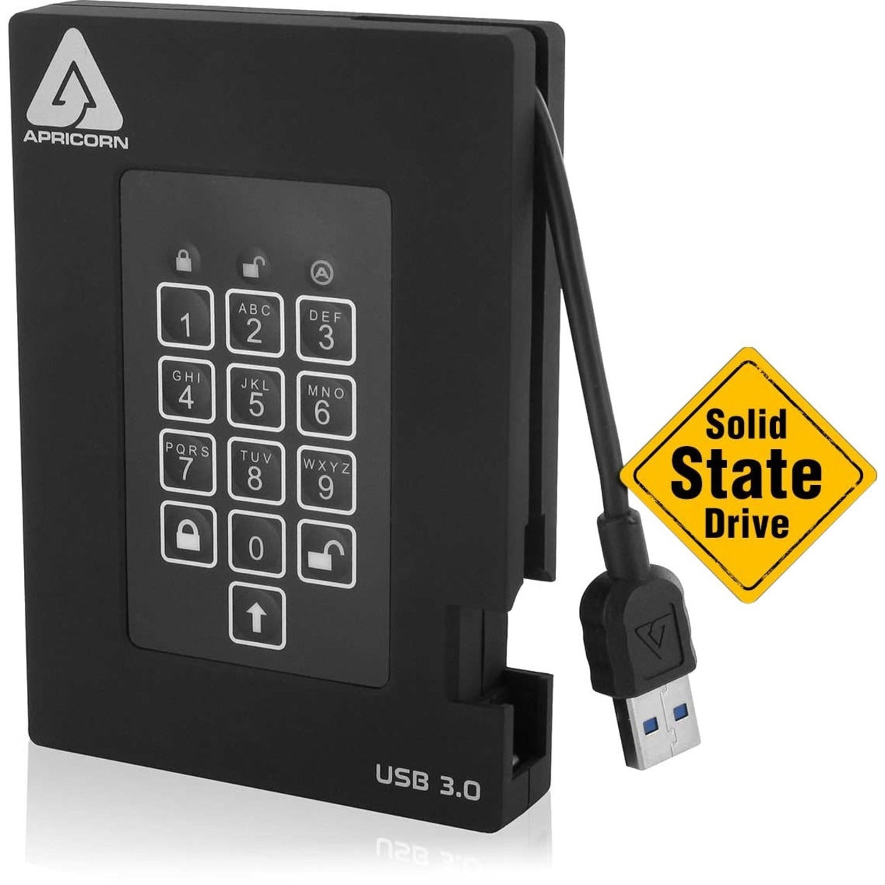 Apricorn A25-3PL256-S4000F Aegis Padlock Fortress - USB 3.0 Solid State Drive, 4TB FIPS Validated