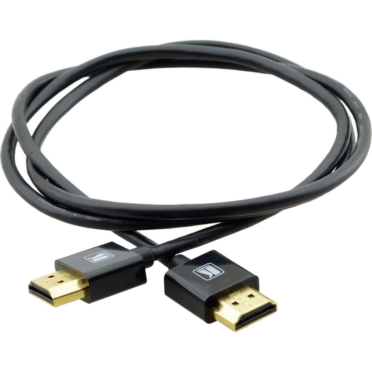 Kramer C-HM/HM/PICO/BK-6 Ultra Slim Flexible High-Speed HDMI Cable with Ethernet - Black, 6 ft, Lip Sync, x.v.Color, CEC