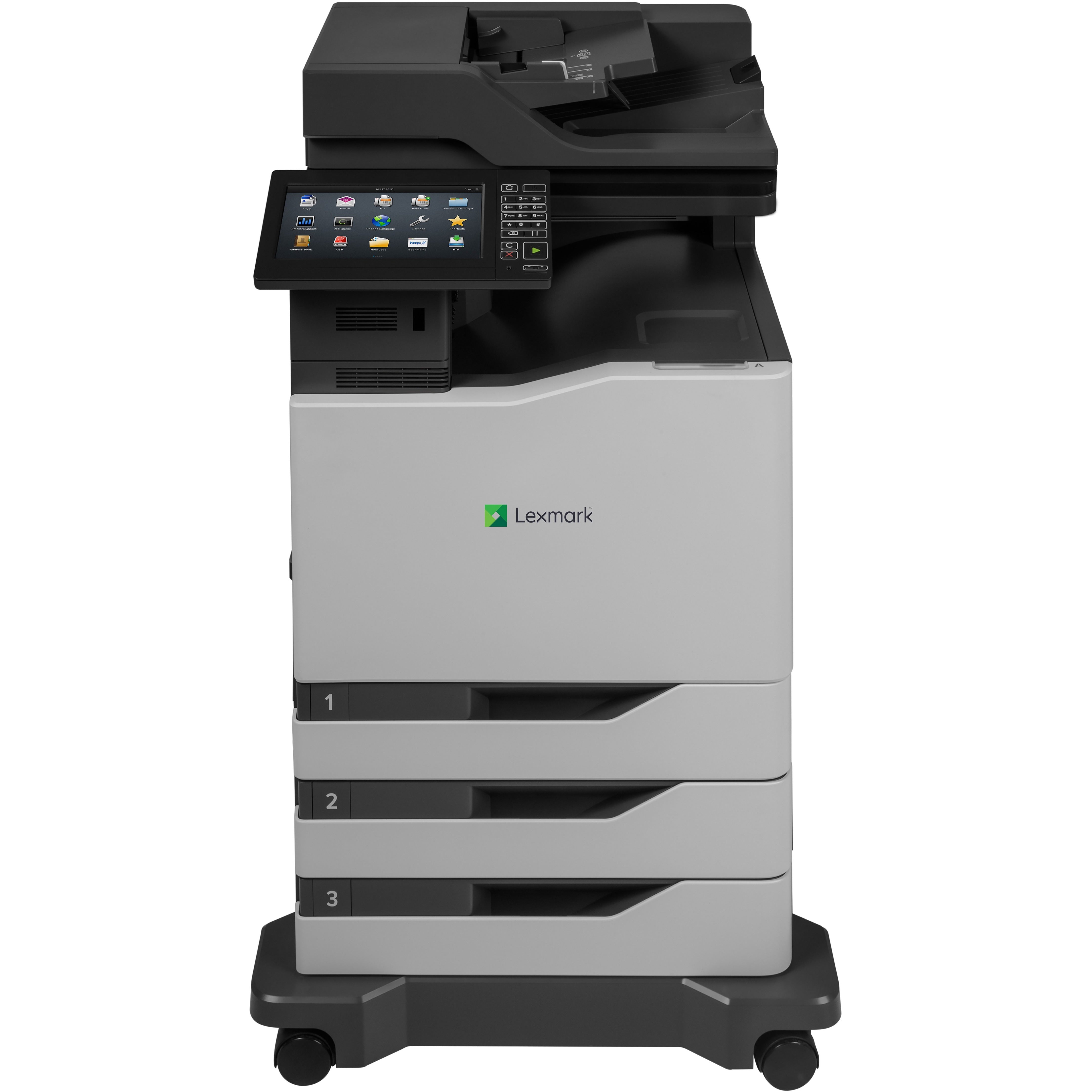 Lexmark 42KT251 CX825dte Laser Multifunction Printer, Color, Flatbed, 1 Year Warranty, 250,000 Duty Cycle, TAA Compliant, Energy Star, USB, AC Supply, 230V AC, 10 Touchscreen