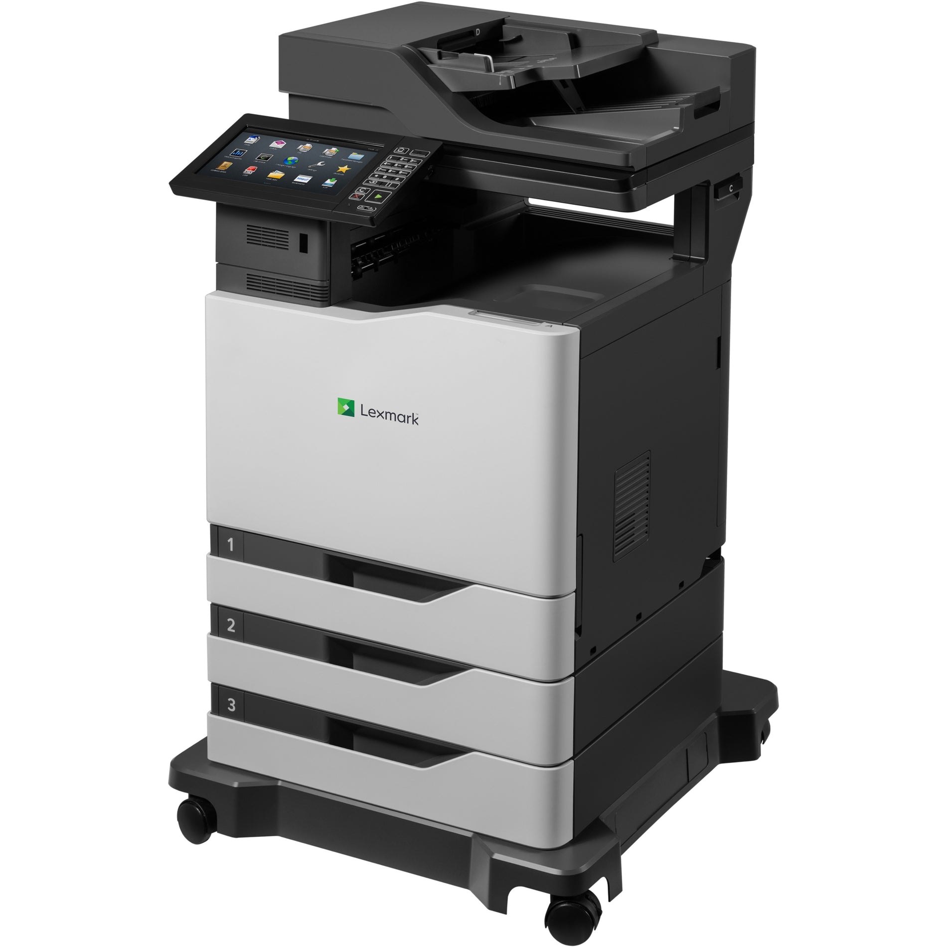 Lexmark 42KT251 CX825dte Laser Multifunction Printer, Color, Flatbed, 1 Year Warranty, 250,000 Duty Cycle, TAA Compliant, Energy Star, USB, AC Supply, 230V AC, 10" Touchscreen