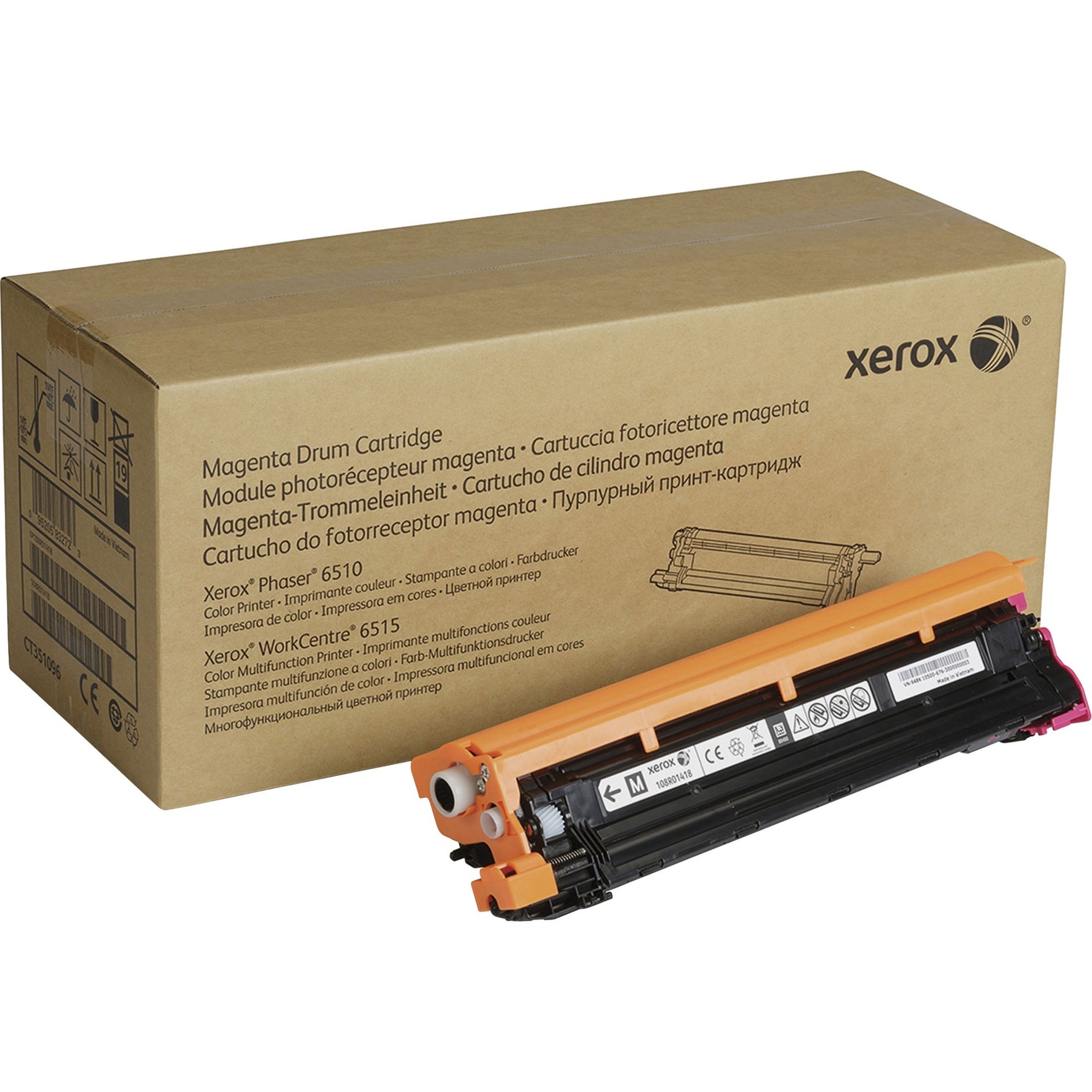 Xerox 108R01418 WC 6515/Phaser 6510 Drum Cartridge, Magenta, 48000 Page Yield