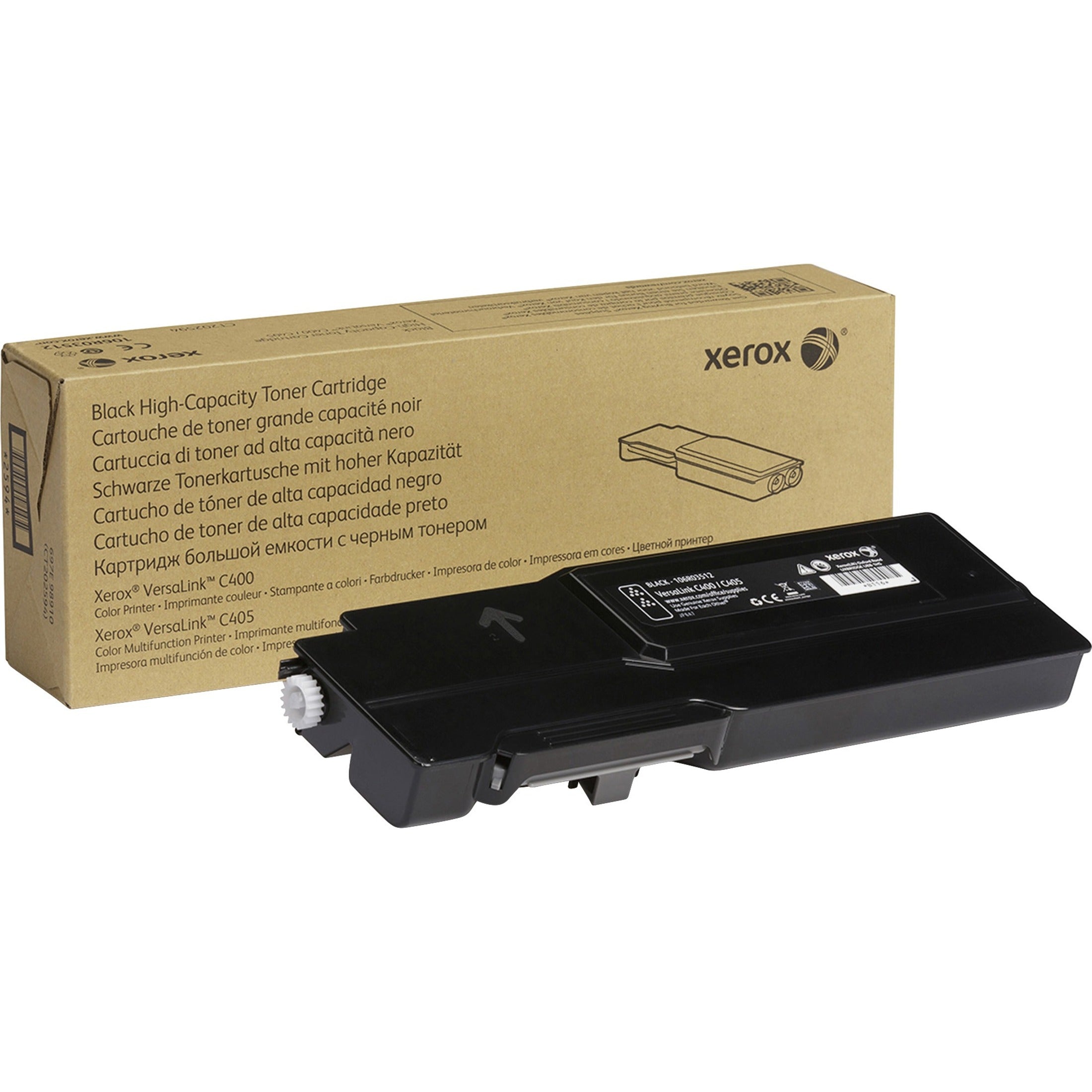 Xerox 106R03512 Genuine Black High Capacity Toner Cartridge For The VersaLink C400/C405, 5000 Page Yield