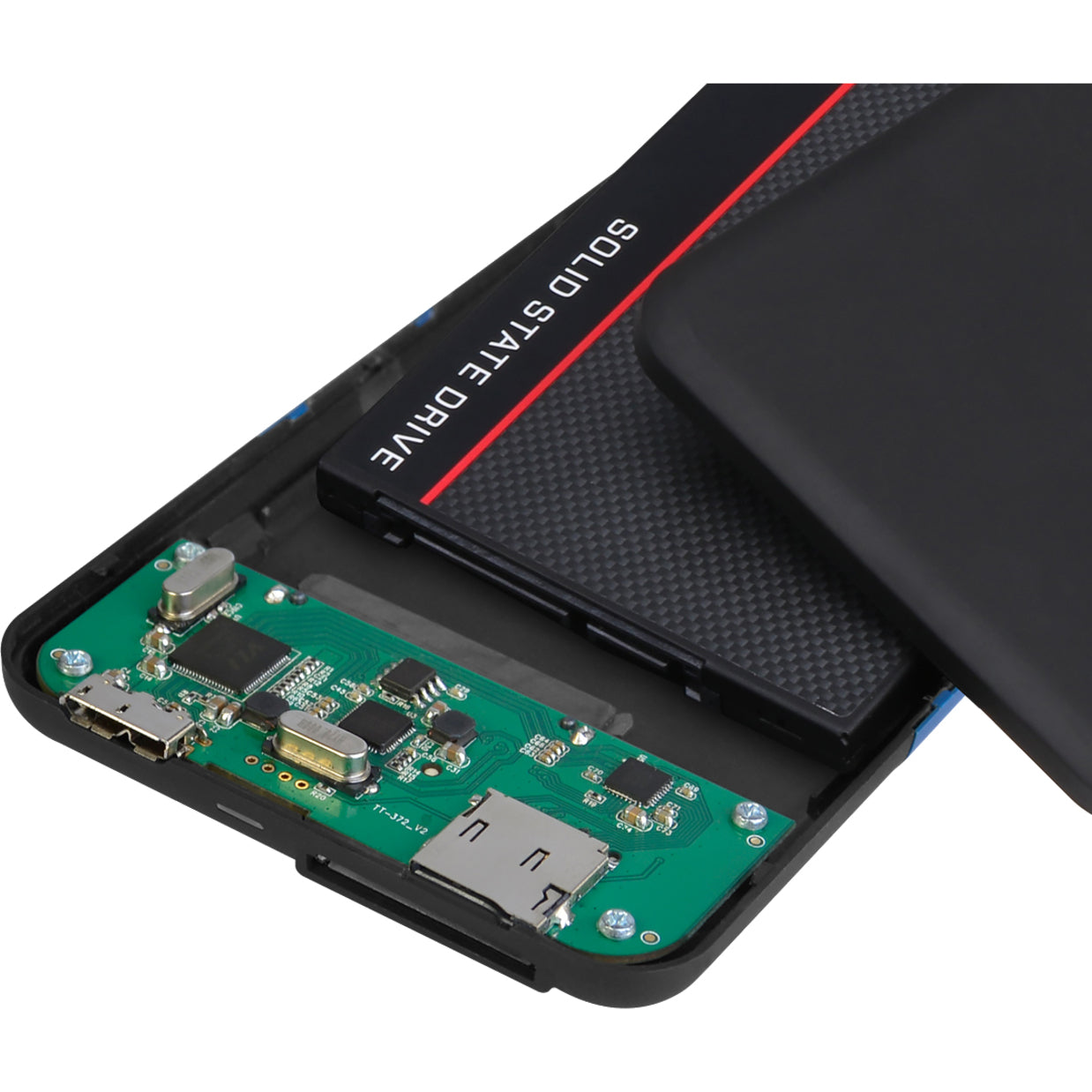 SIIG JU-SA0S12-S1 USB 3.0 to SATA Hard Drive with SD Reader Enclosure - 2.5", Adds More Storage Space