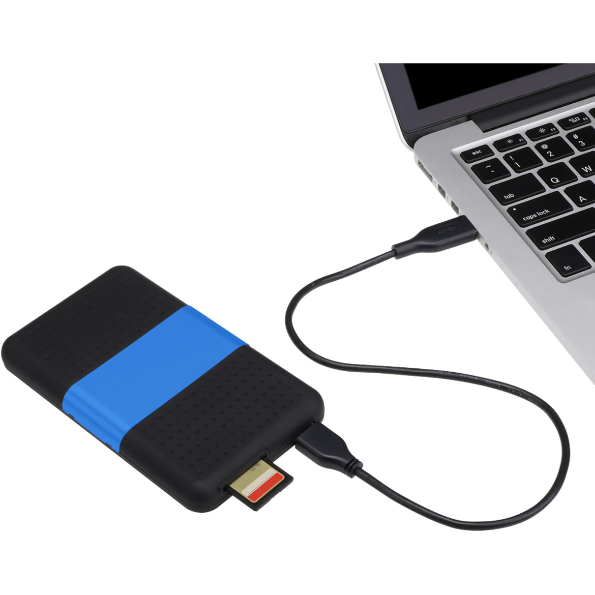 SIIG JU-SA0S12-S1 USB 3.0 to SATA Hard Drive with SD Reader Enclosure - 2.5", Adds More Storage Space
