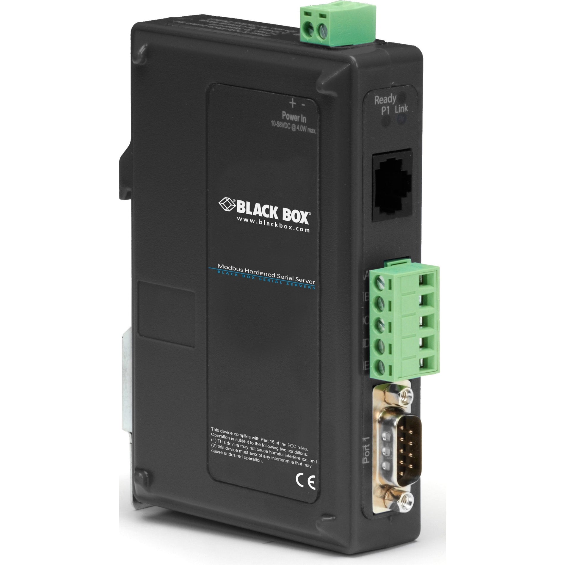 Black Box LES400 Device Server - Fast Ethernet, DIN Rail Mountable (LES431A)