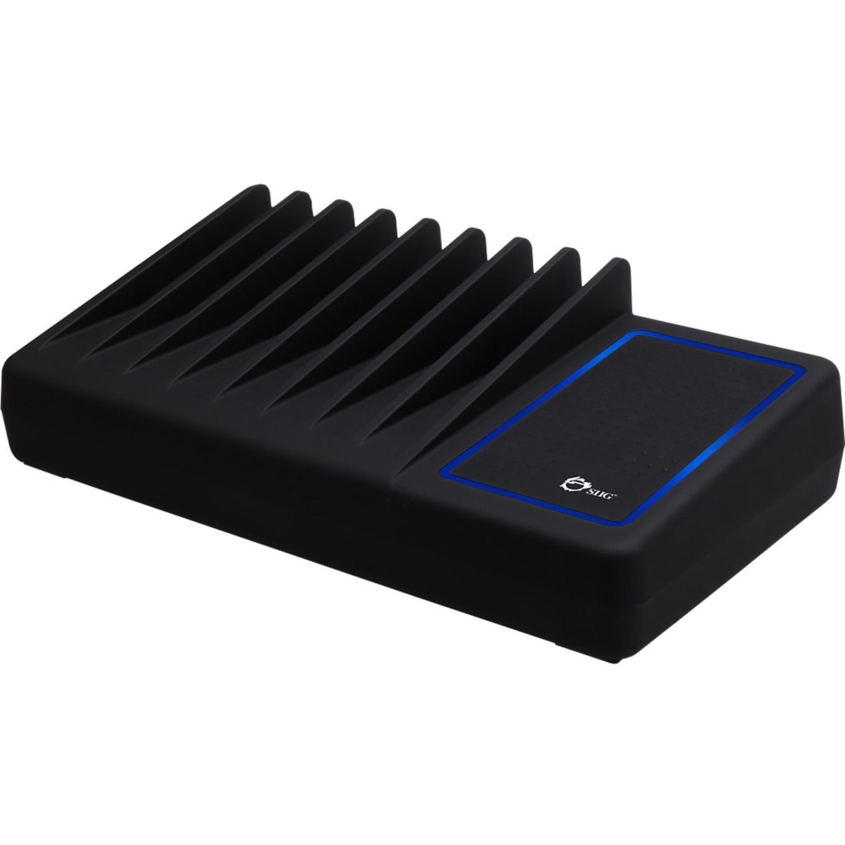 SIIG AC-PW1314-S1 10-Port USB Charging Station with Ambient Light Deck, Charge and Organize 10 USB Devices Simultaneously