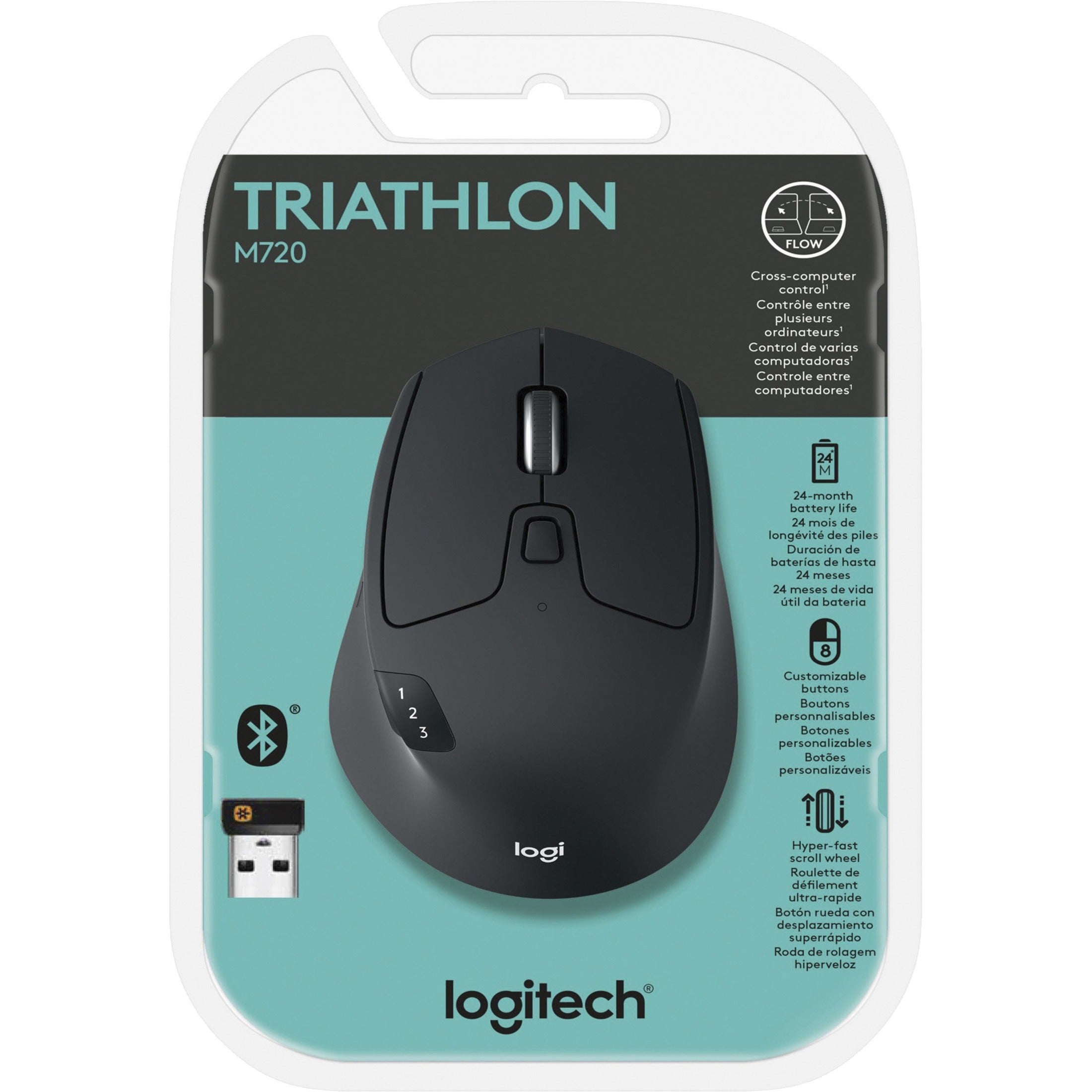 Logitech M720 マウス Logitech M720 Triathlon Multi-Device Wireless Mouse UK | Ubuy