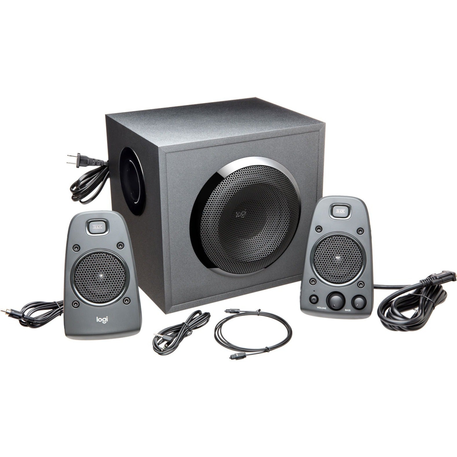 Logitech 980-001258 Z625 Speaker System with Subwoofer and Optical Input, 200 W RMS, Black