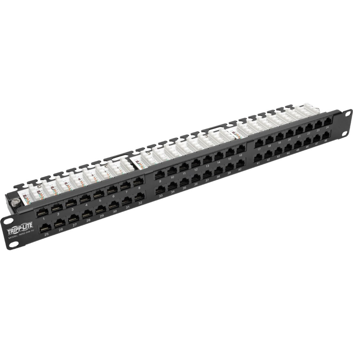 Tripp Lite N052-048-1U 48-Port 1U Rack-Mount High-Density Patch Panel TAA Compliant Lifetime Warranty