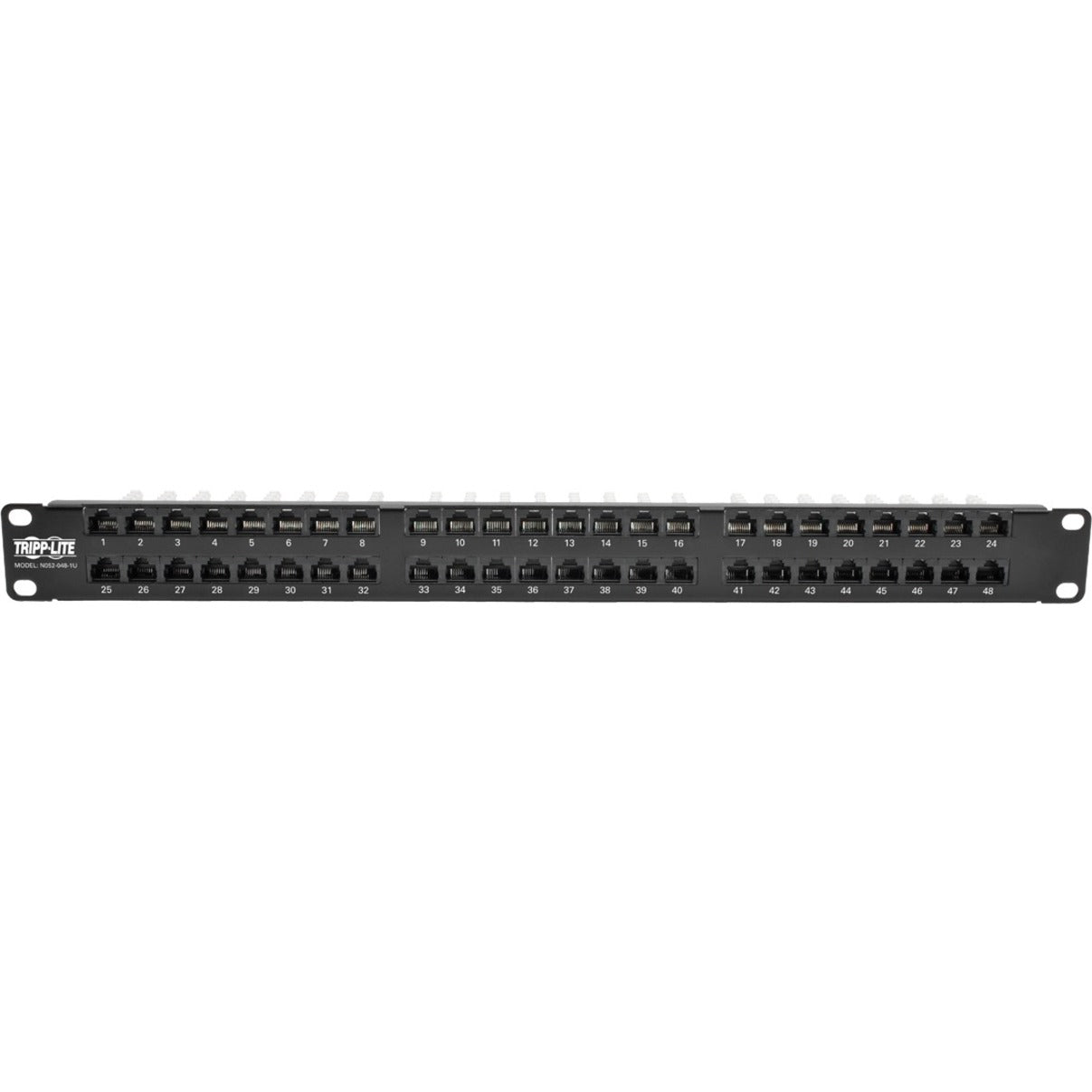 Tripp Lite N052-048-1U 48-Port 1U Rack-Mount High-Density Patch Panel, TAA Compliant, Lifetime Warranty