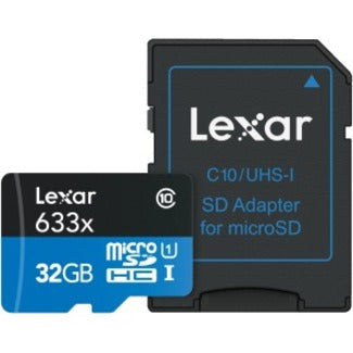 Lexar LSDMI32GBBNL633A 32GB High Performance microSDHC Card, 633x Speed, Class 10/UHS-I (U1)