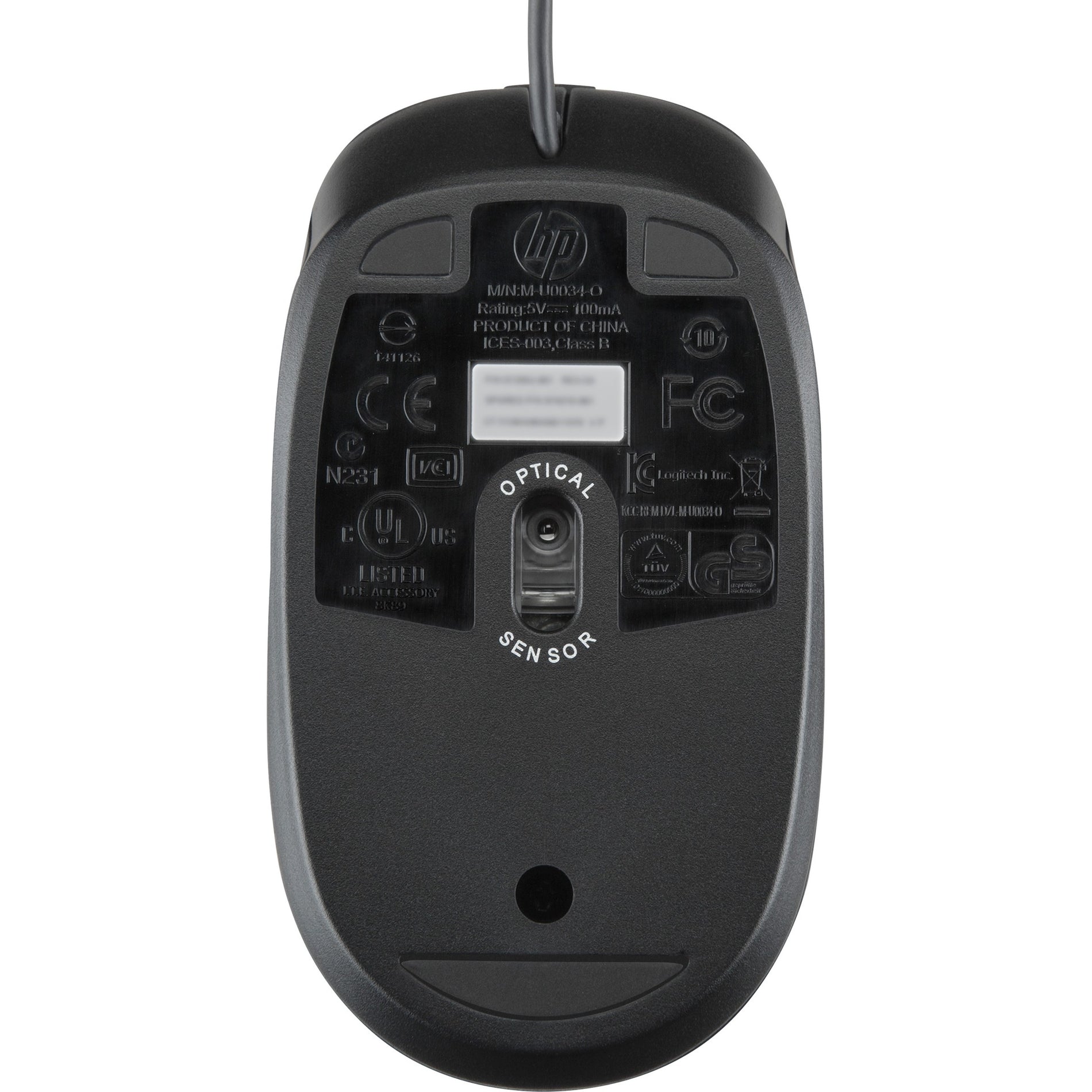 HP Z3Q64AA Mouse, Symmetrical Ergonomic Fit, Optical, 1600 dpi, USB