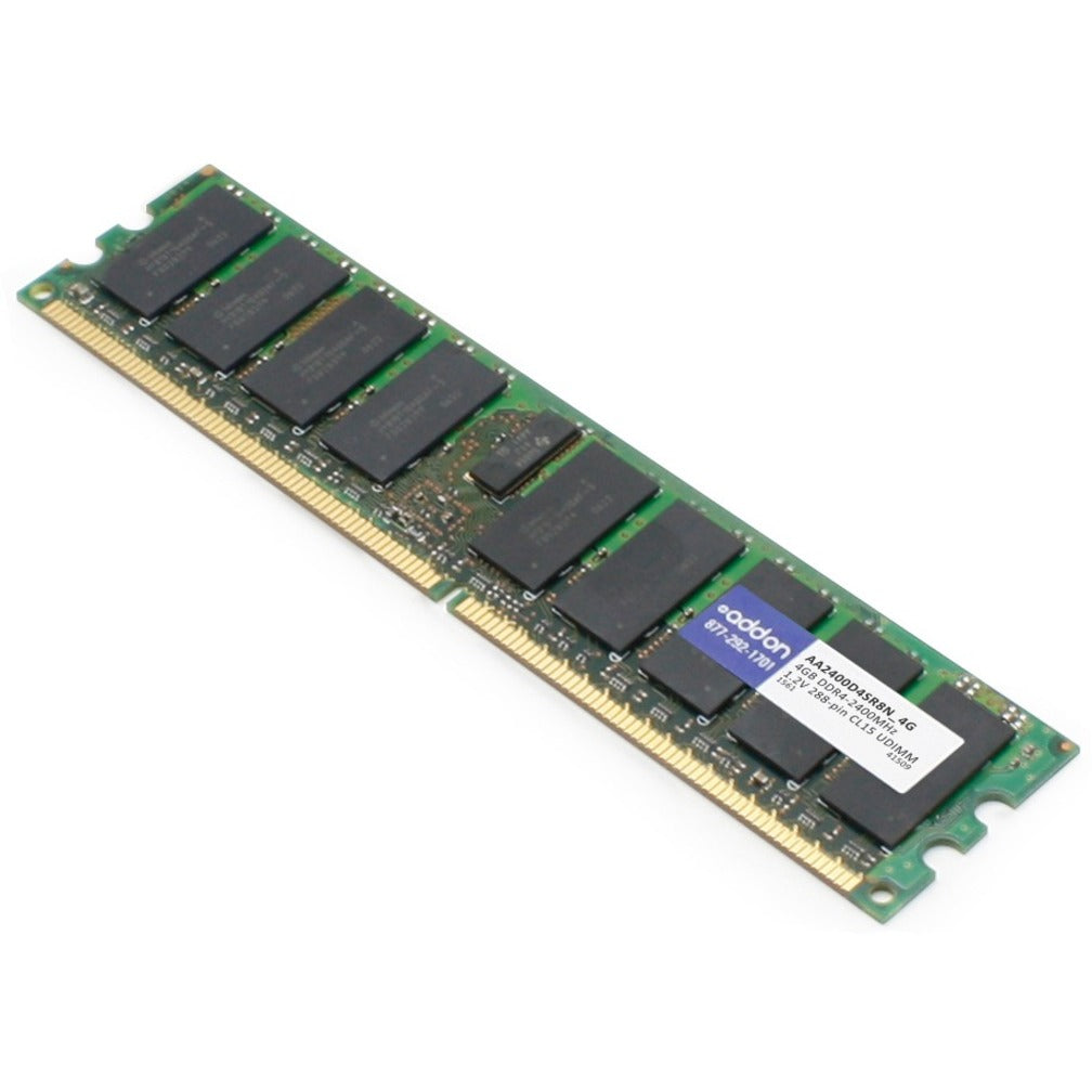 AddOn AA2400D4SR8N/4G 4GB DDR4 SDRAM Memory Module, Unbuffered 2400MHz