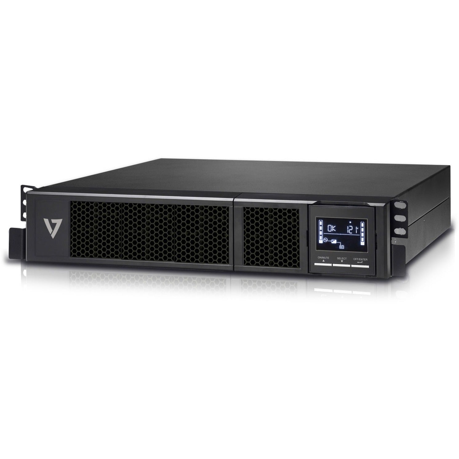 V7 UPS1RM2U1500-1N UPS 1500VA Rack Mount 2U US, Energy Star, 3 Year Warranty, USB, 120V AC Input Voltage