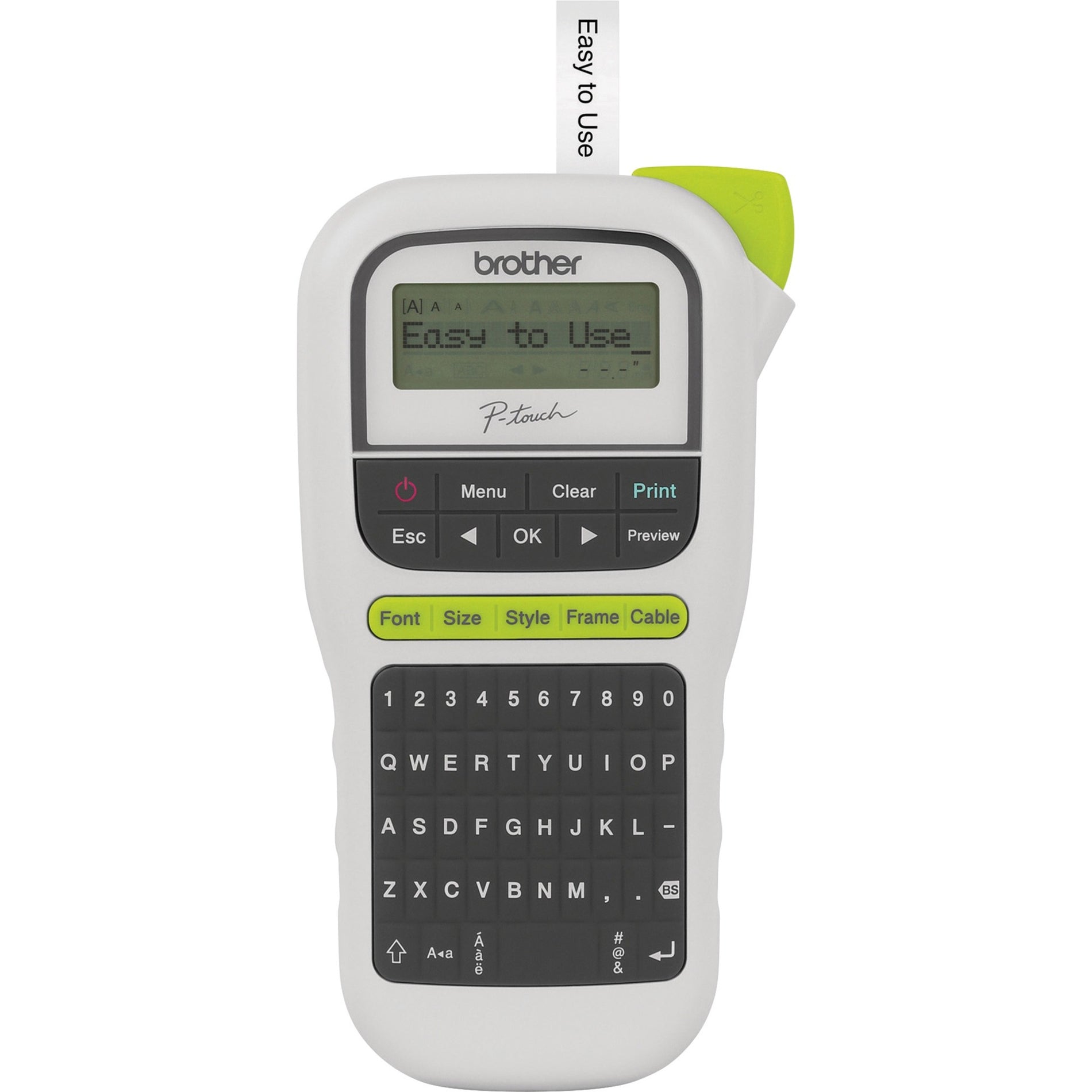 Brother PTH110 P-Touch 11 Handheld Label Maker, Portable, Black/White