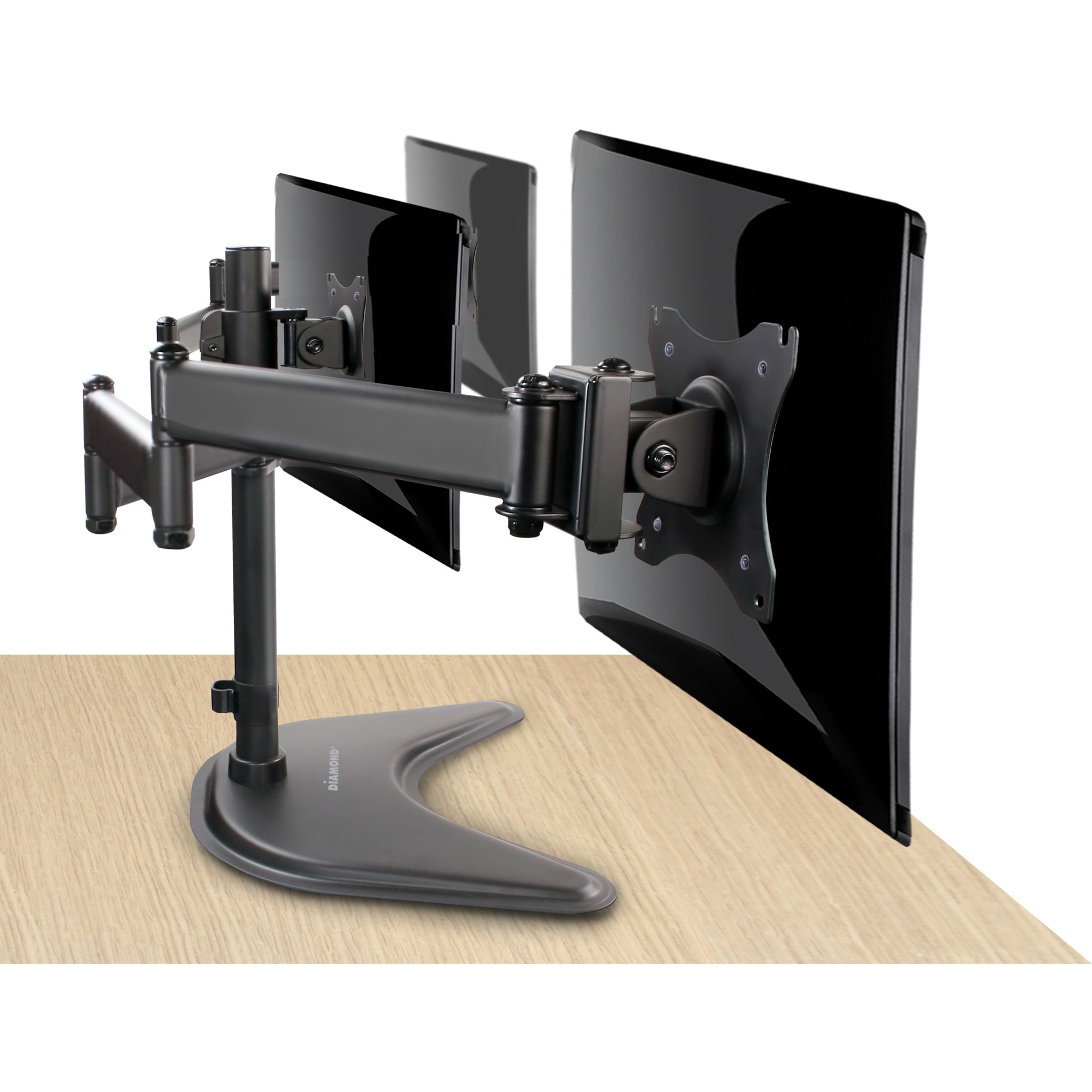 DIAMOND DMTA310 Ergonomic Articulating Triple Arm Display Table Top Mount, 360° Swivel, Cable Management, Height Adjustable [Discontinued]