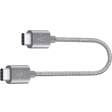 Belkin F2CU041BT06-GRY MIXIT&uarr; Metallic USB-C to USB-C Charge Cable, 6 ft, Gray