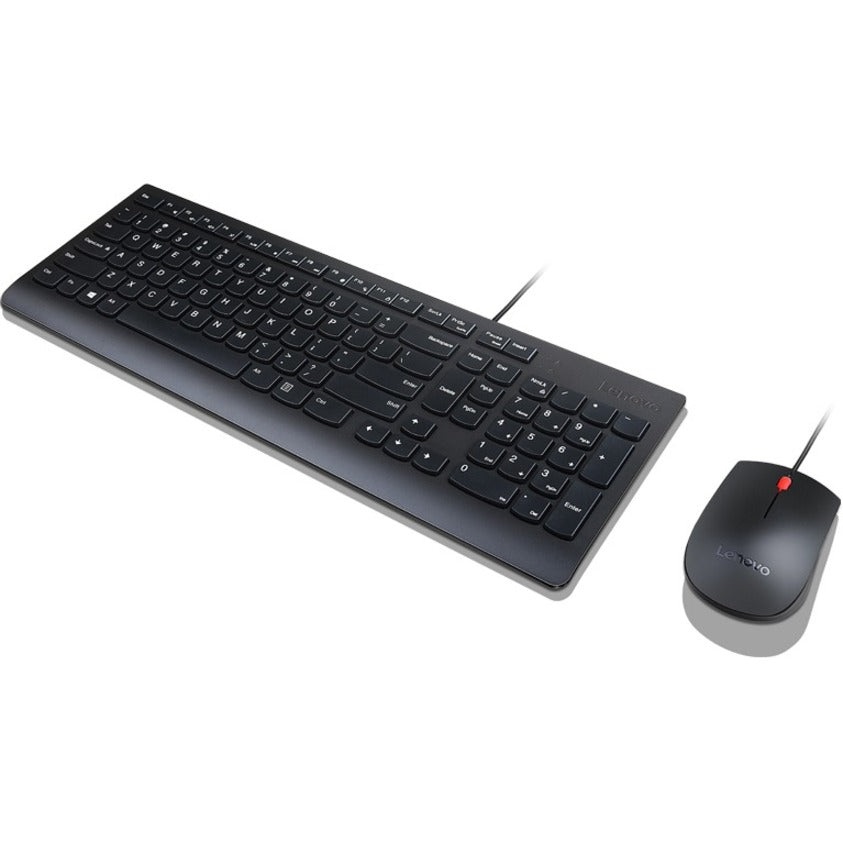 Lenovo 4X30L79883 Essential Wired Keyboard and Mouse Combo, English (US), TÜV Certified