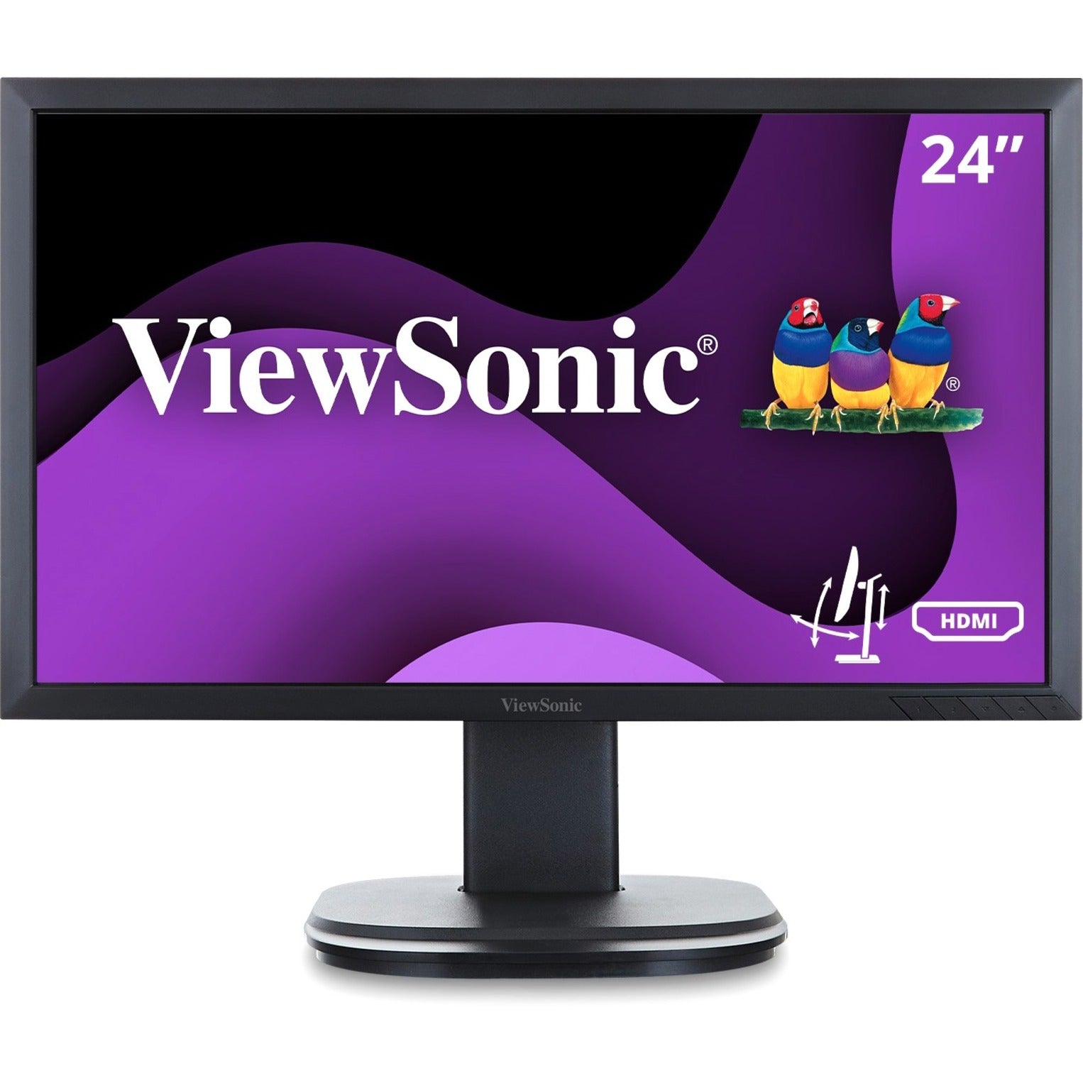 ViewSonic VG2449 24 1080p Ergonomic LED Monitor, Frameless, SuperClear MVA, HDMI, DisplayPort