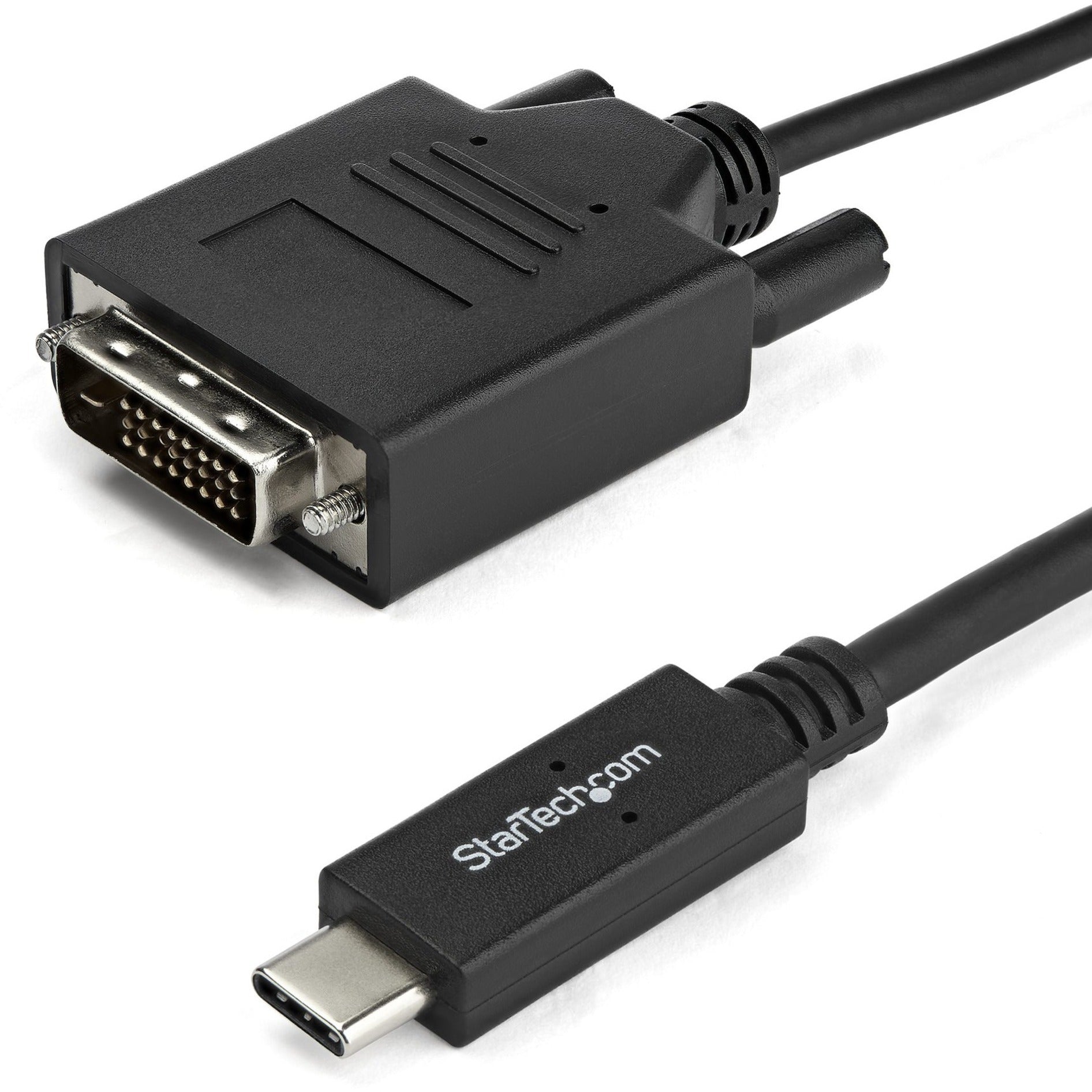 StarTech.com CDP2DVIMM1MB USB-C to DVI Adapter Cable - USB Type-C to DVI Converter, 1m 3 ft., 2560x1600, Plug & Play