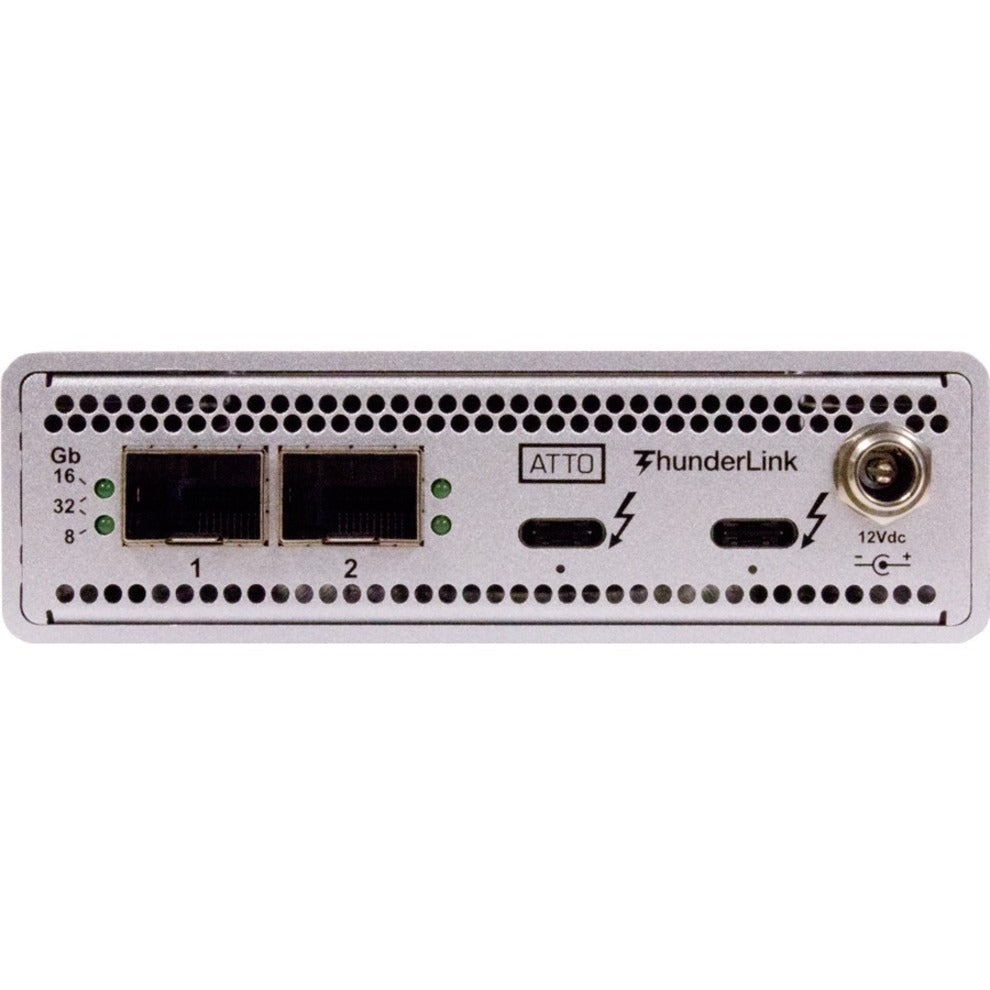 ATTO TLFC-3322-D00 40Gb/s Thunderbolt 3 (2-port) to 32Gb/s FC (2-port) (Includes SFPs), High-Speed Data Transfer and Connectivity