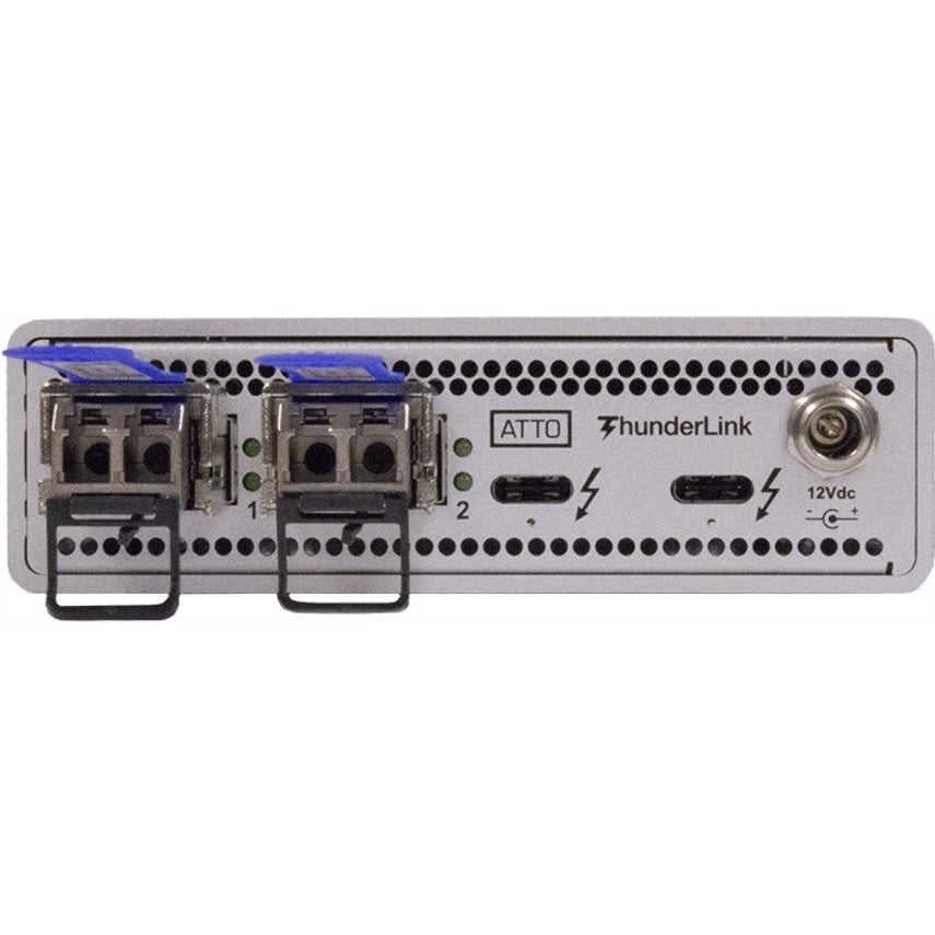 ATTO TLNS-3102-D00 40Gb/s Thunderbolt 3 (2-port) to 10GbE (2-Port) ( includes SFPs ), High-Speed Data Transfer and Easy Connectivity