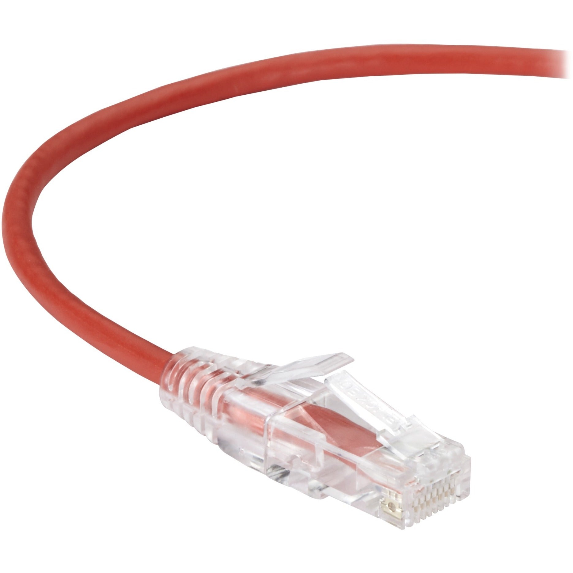 Black Box C6APC28-RD-03 Slim-Net Cat.6a UTP Patch Network Cable, 3 ft, Red
