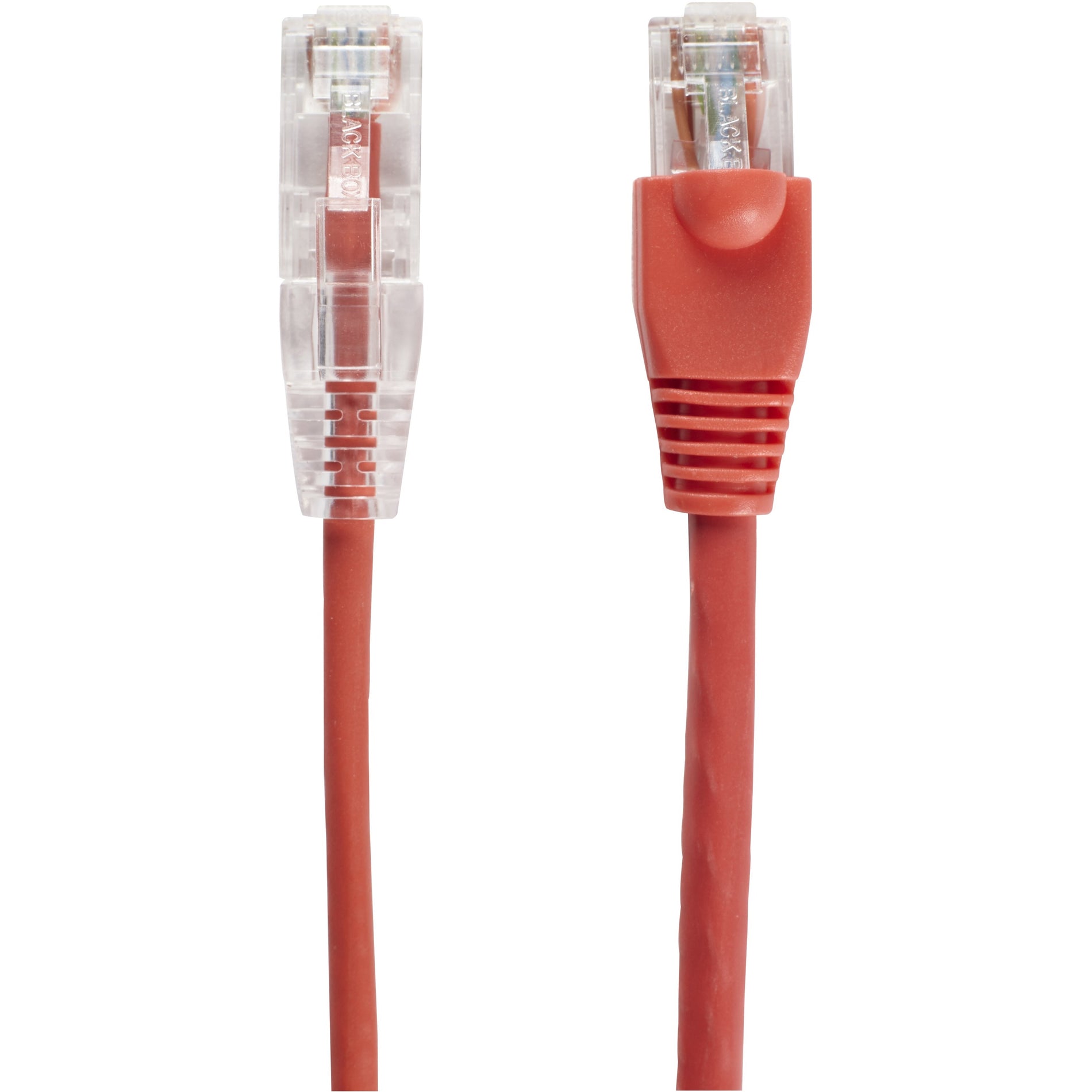Black Box C6APC28-RD-03 Slim-Net Cat.6a UTP Patch Network Cable, 3 ft, Red